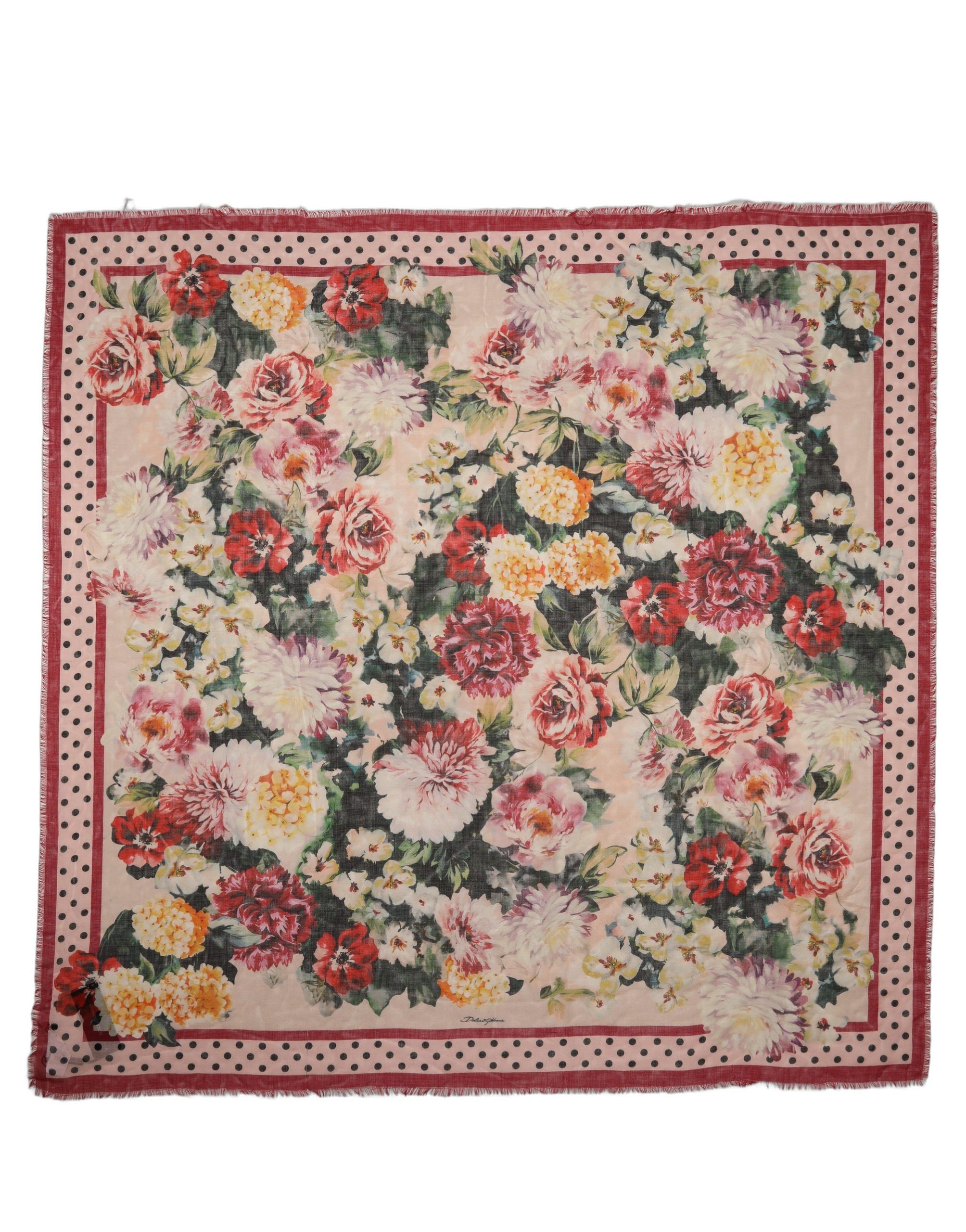 Floral Fringed Stole Men's Scarf (Pre-Owned) - Dolce & Gabbana - Modalova
