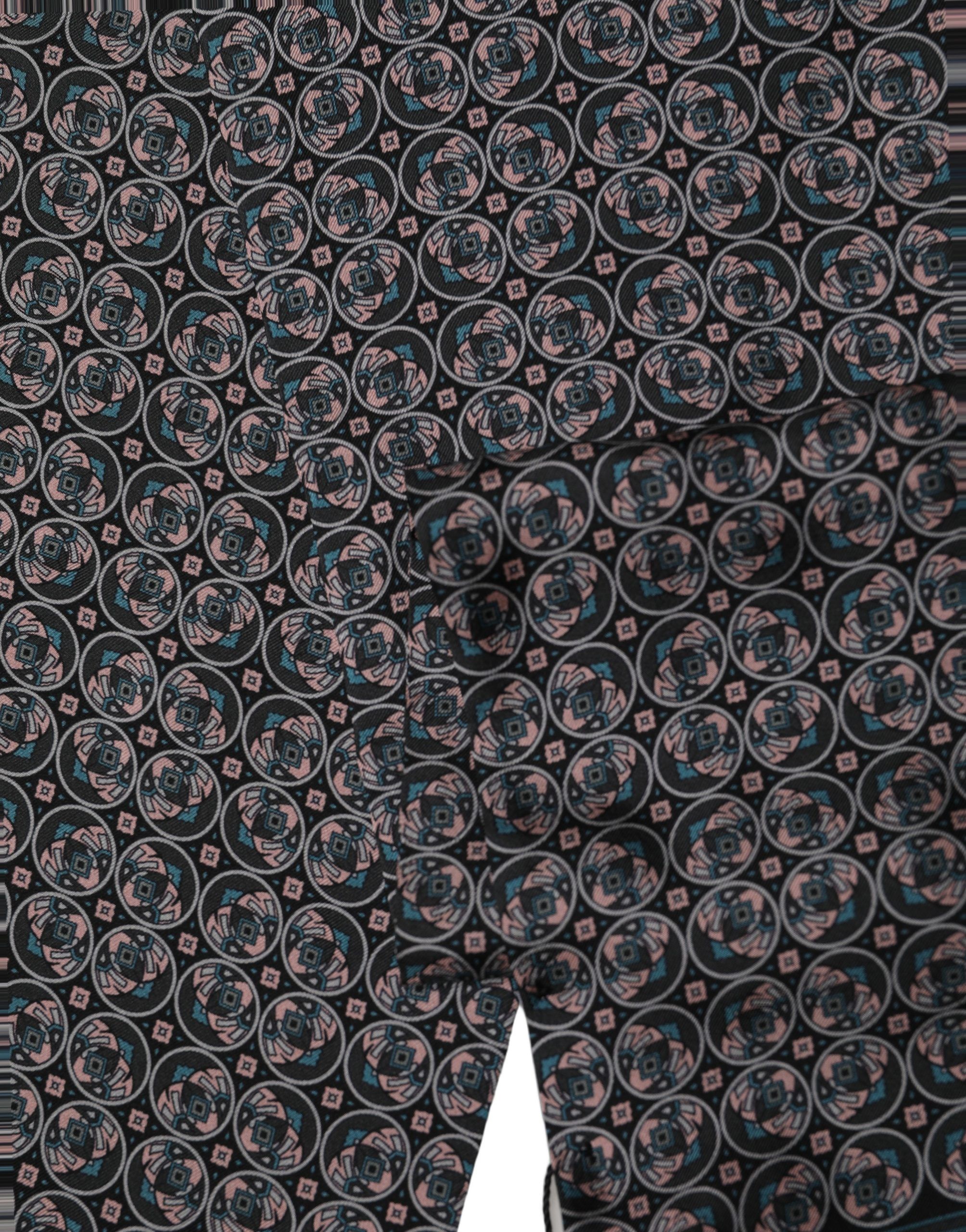 Silk Geometric Fringed Neck Shawl Men's Scarf - Dolce & Gabbana - Modalova