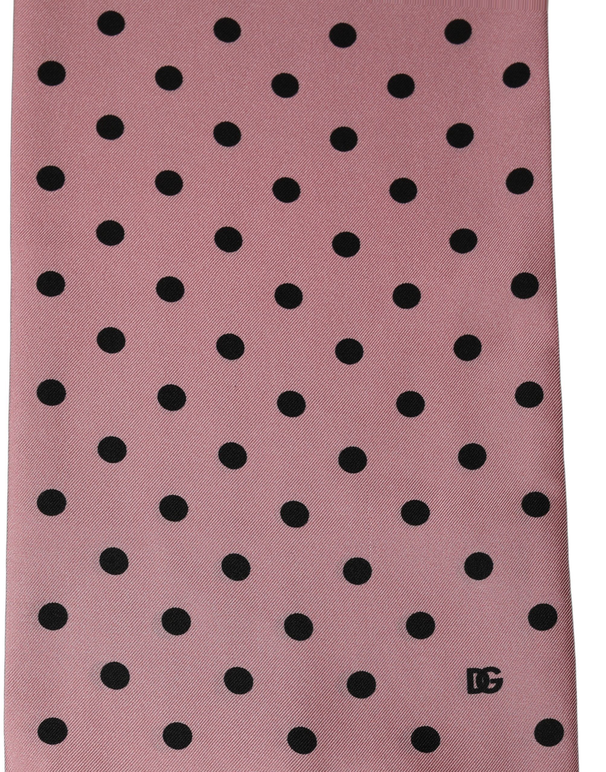 Polka Dot Silk Fringed Lace Stole Men's Scarf - Dolce & Gabbana - Modalova