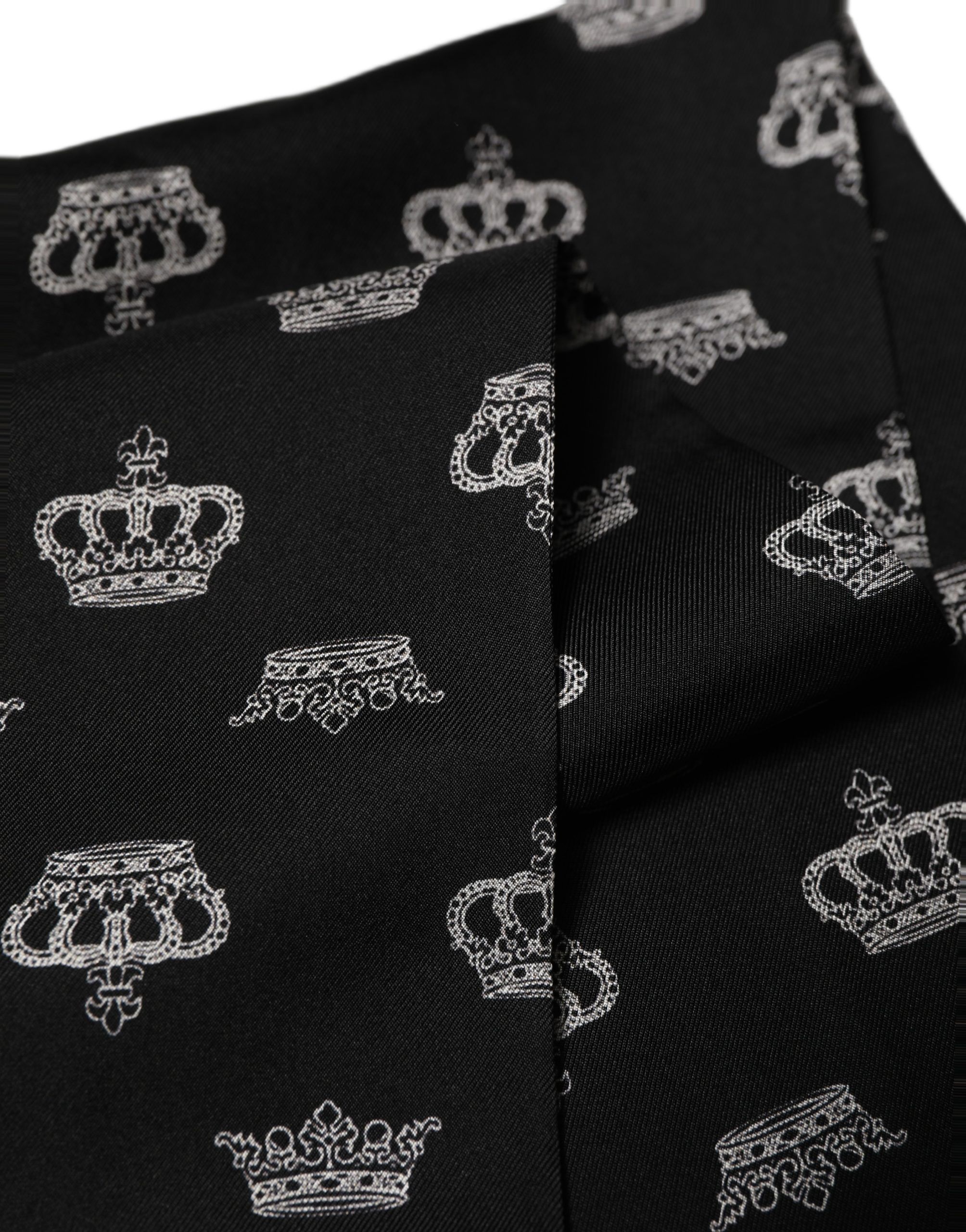 Silk Crown Fringed Neck Shawl Men's Scarf - Dolce & Gabbana - Modalova