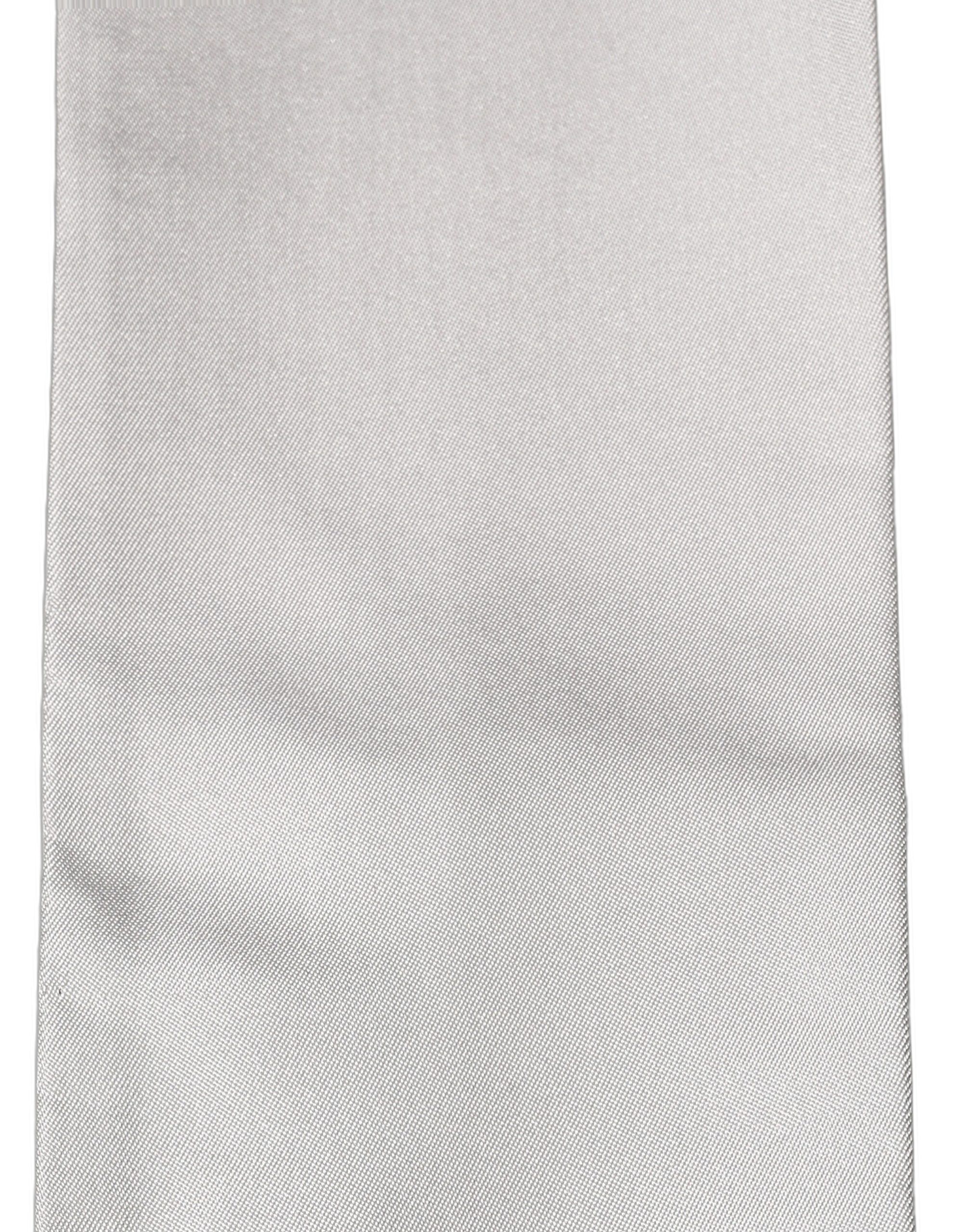 Light Gray Satin Silk Fringed Lace Stole Men's Scarf - Dolce & Gabbana - Modalova