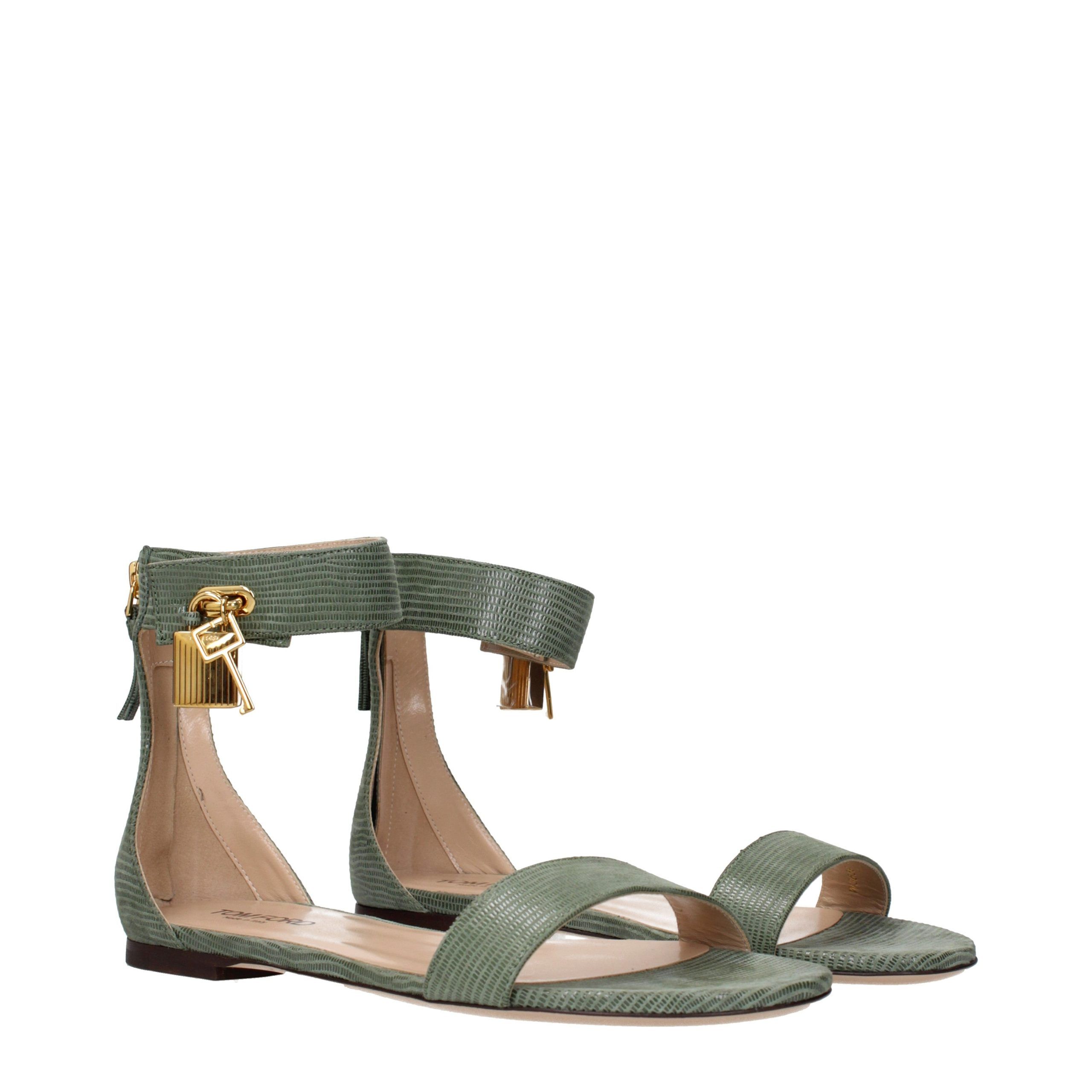 Leather Flat Women's Sandals - Tom Ford - Modalova