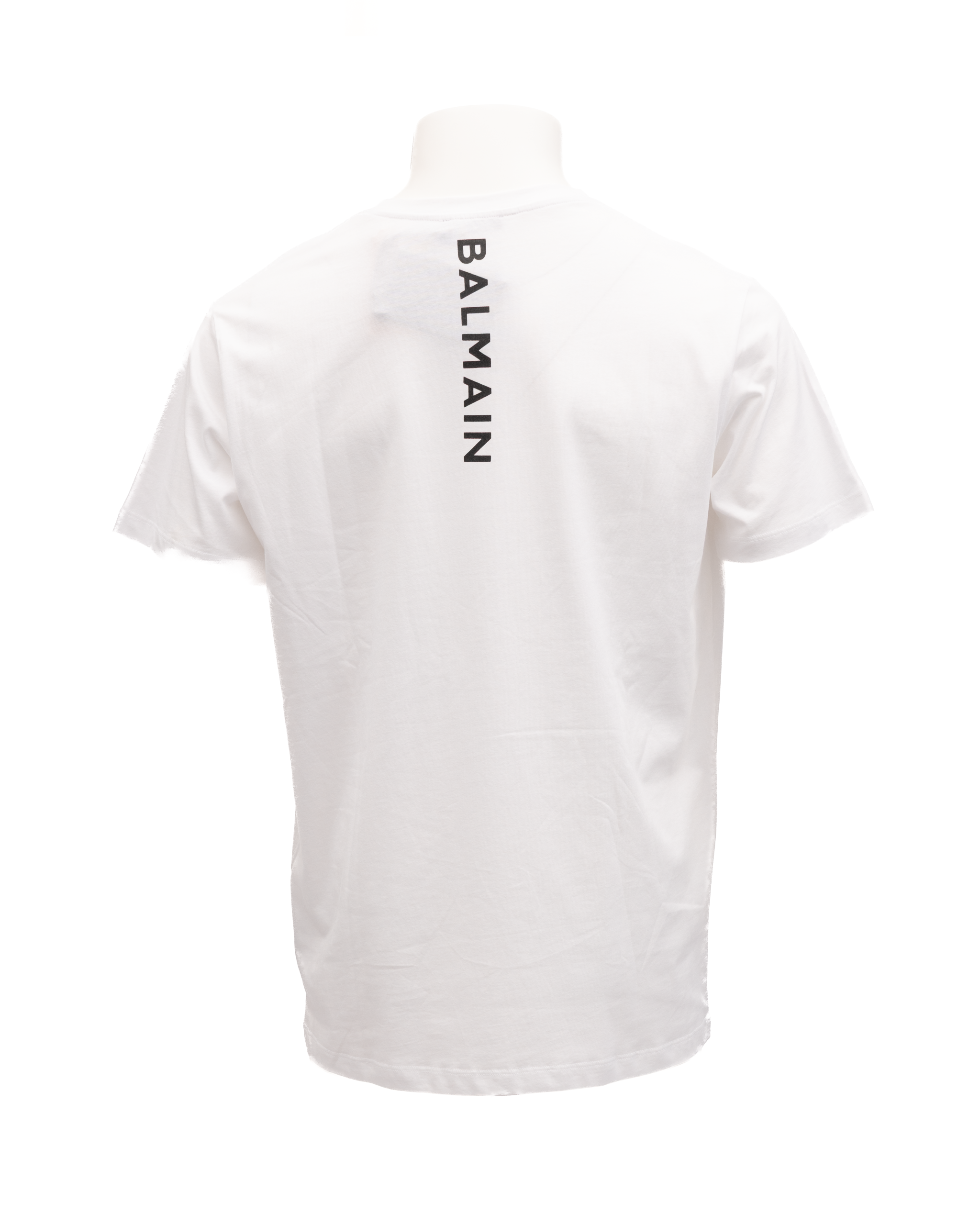 Balmain White Cotton Men's T-Shirt - Balmain - Modalova