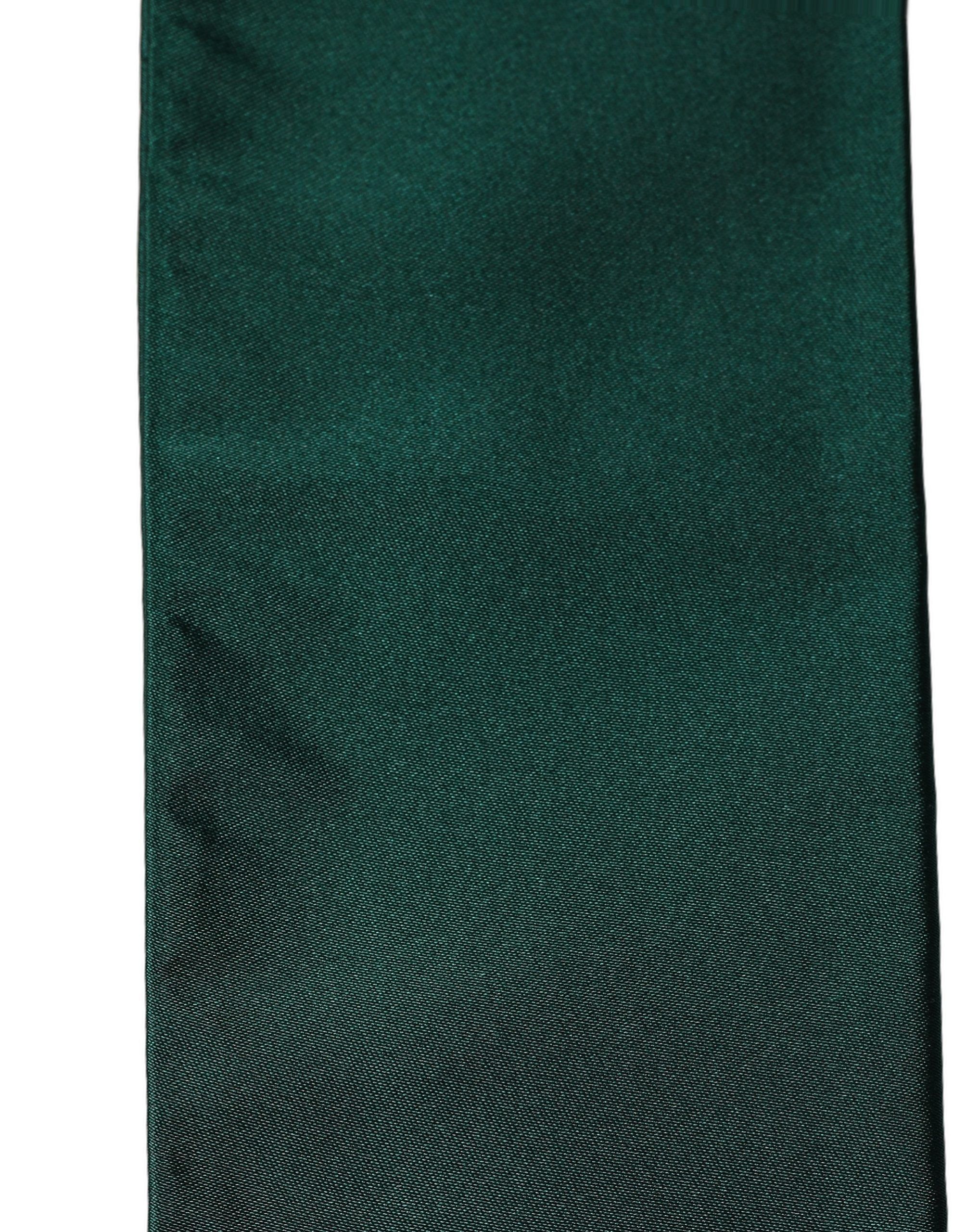 Men Green Satin Silk Fringed Lace Men's Stole - Dolce & Gabbana - Modalova