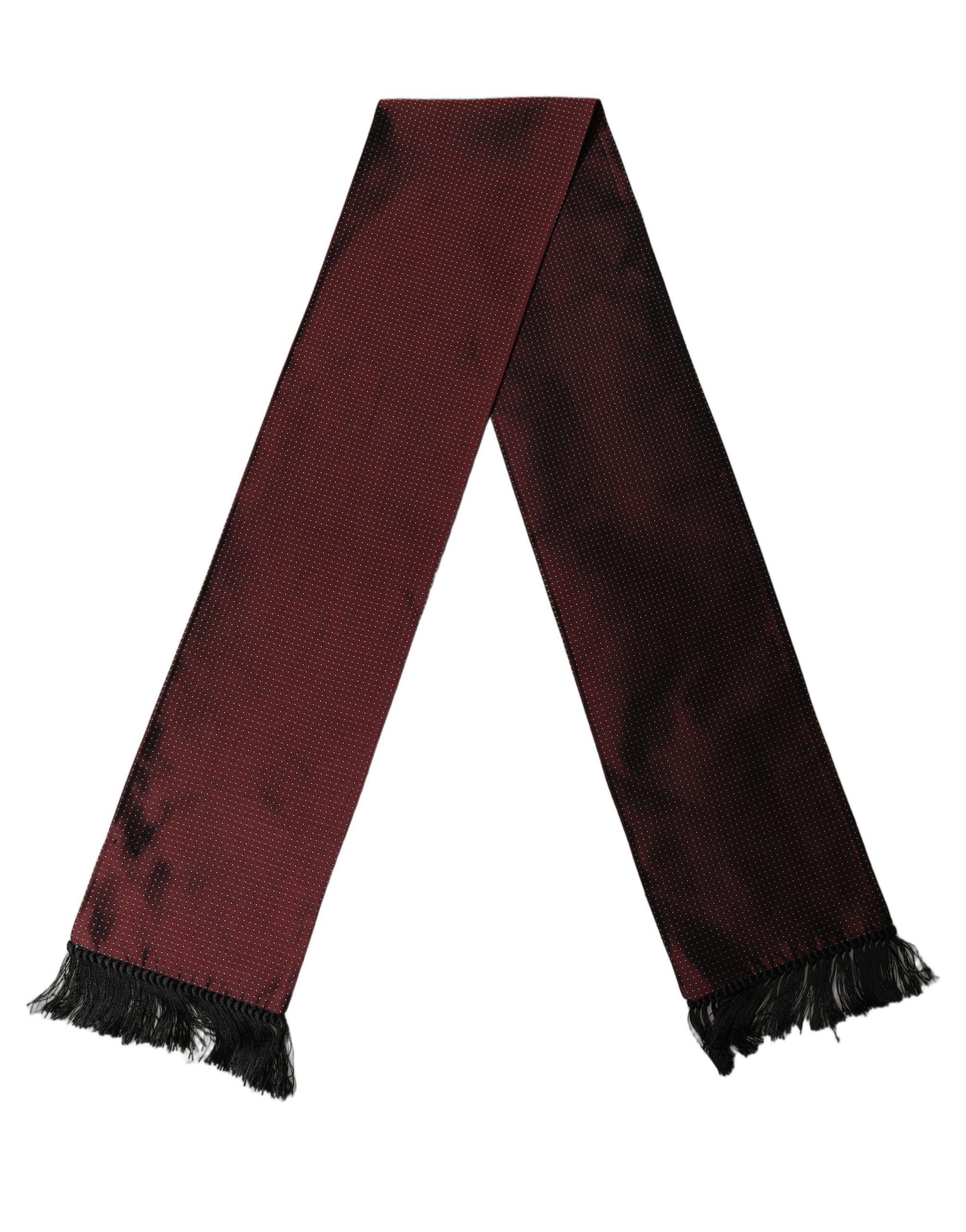 Silk Dotted Fringed Neck Shawl Men's Scarf - Dolce & Gabbana - Modalova