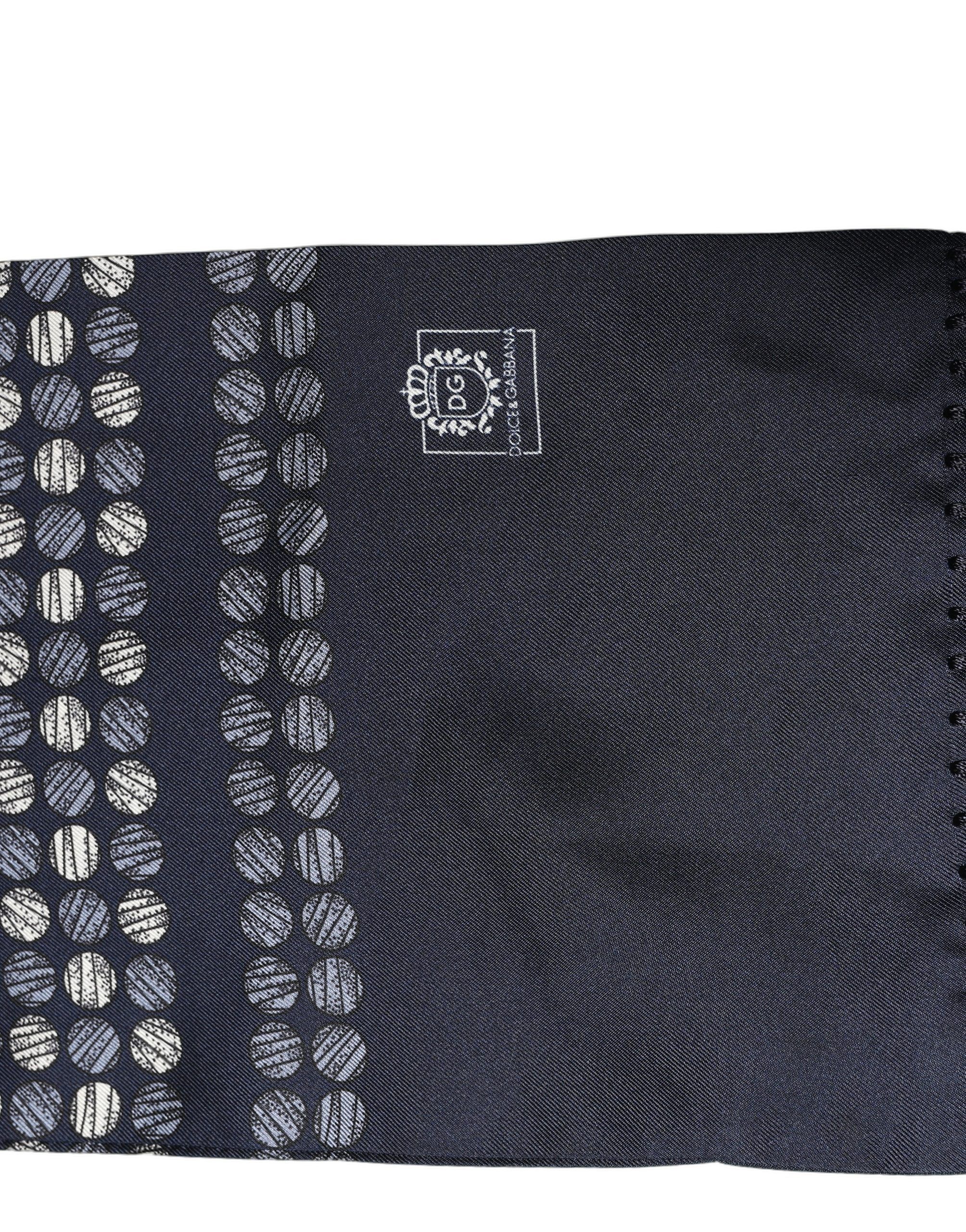 Men Geometric Dot Silk Fringed Neck Shawl Men's Scarf - Dolce & Gabbana - Modalova