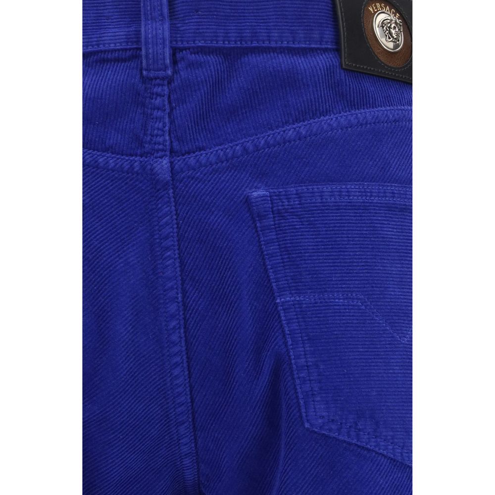 Cotton Straight-Leg Men's Jeans - Versace - Modalova