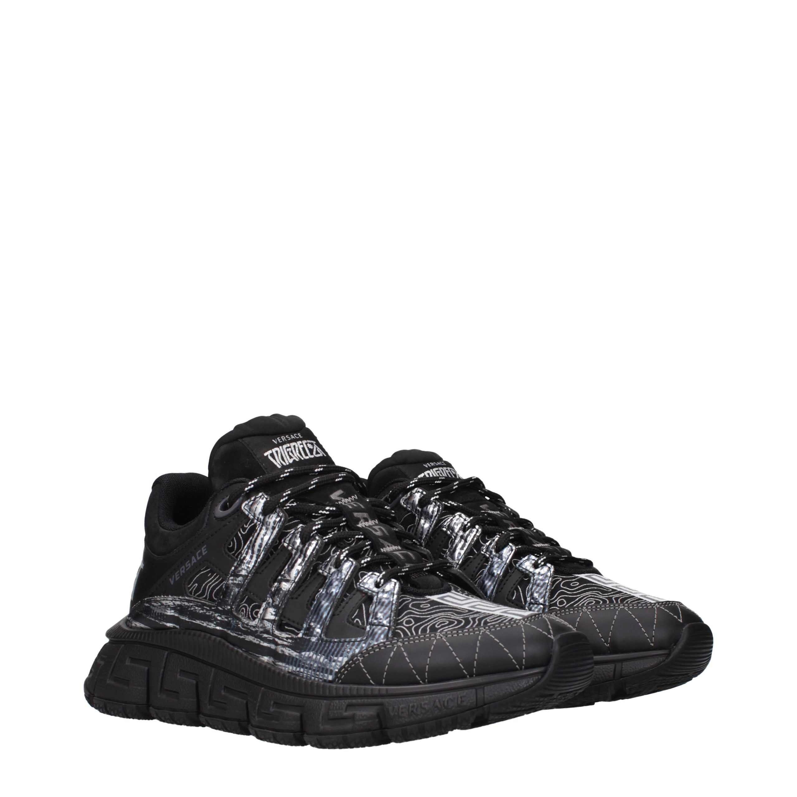 Fabric Athletic Men's Sneakers - Versace - Modalova