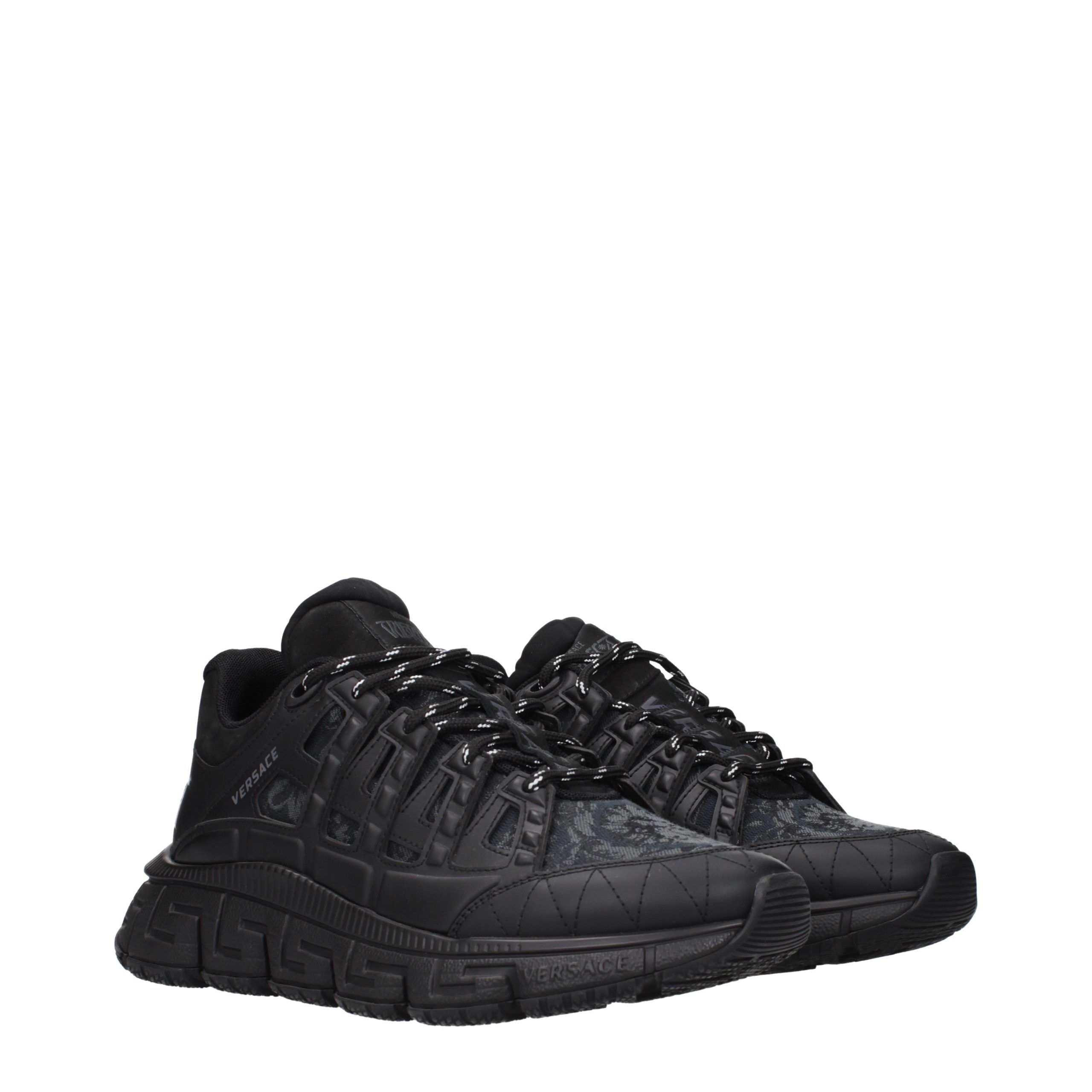 Fabric Athletic Men's Sneakers - Versace - Modalova
