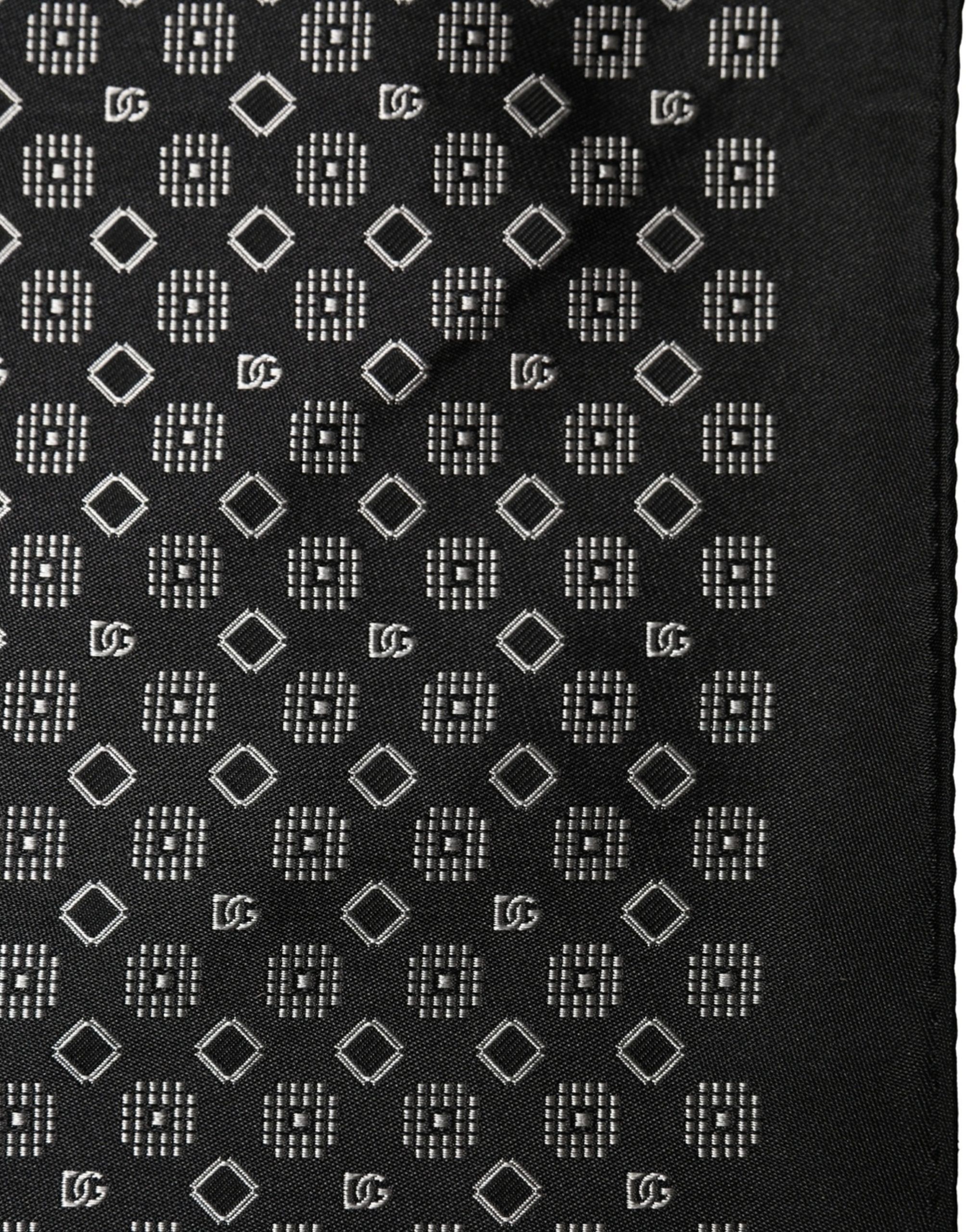 Black White Patterned Pocket Square Men's Scarf - Dolce & Gabbana - Modalova