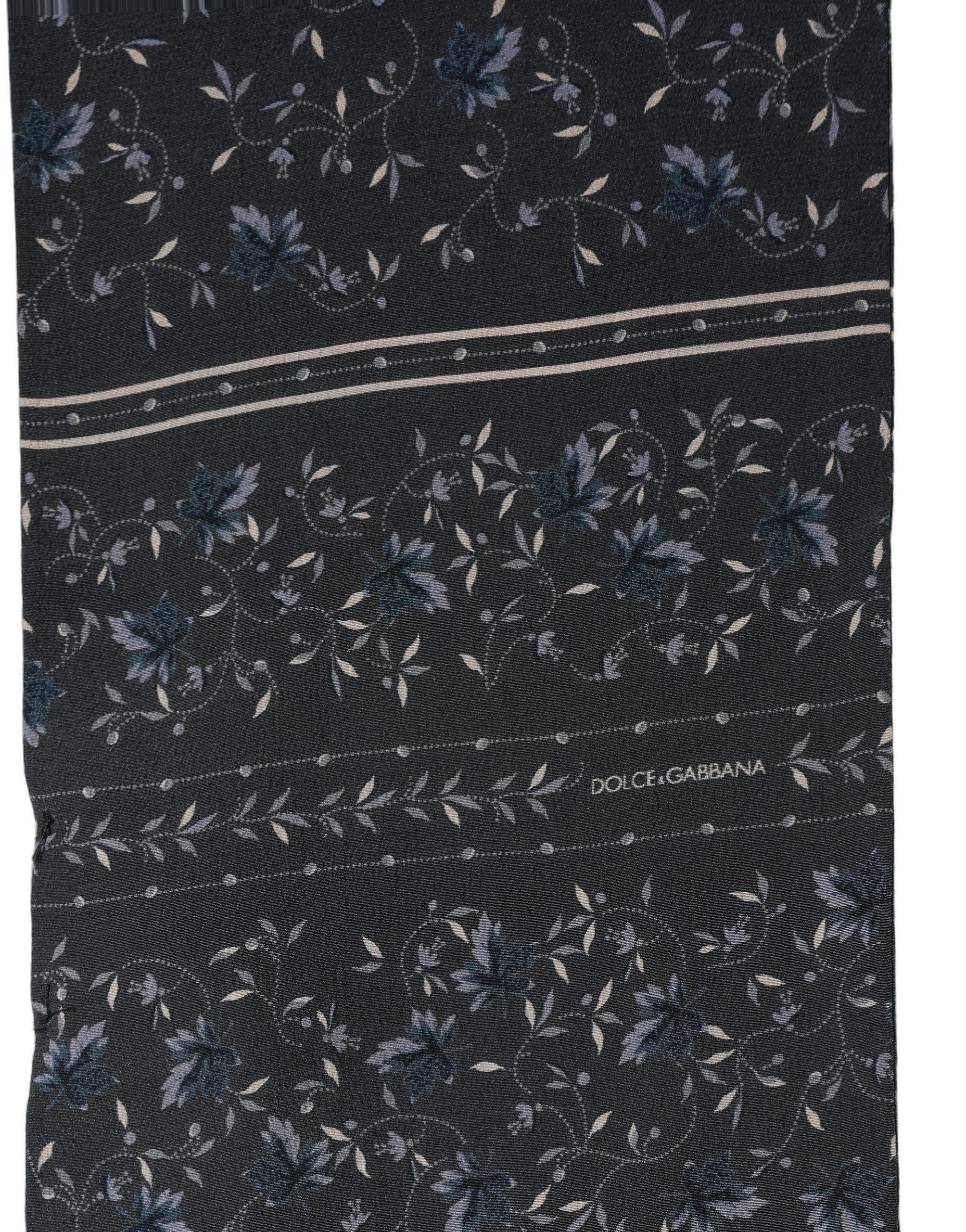 Floral Silk Fringed Neck Shaw Men's Scarf - Dolce & Gabbana - Modalova