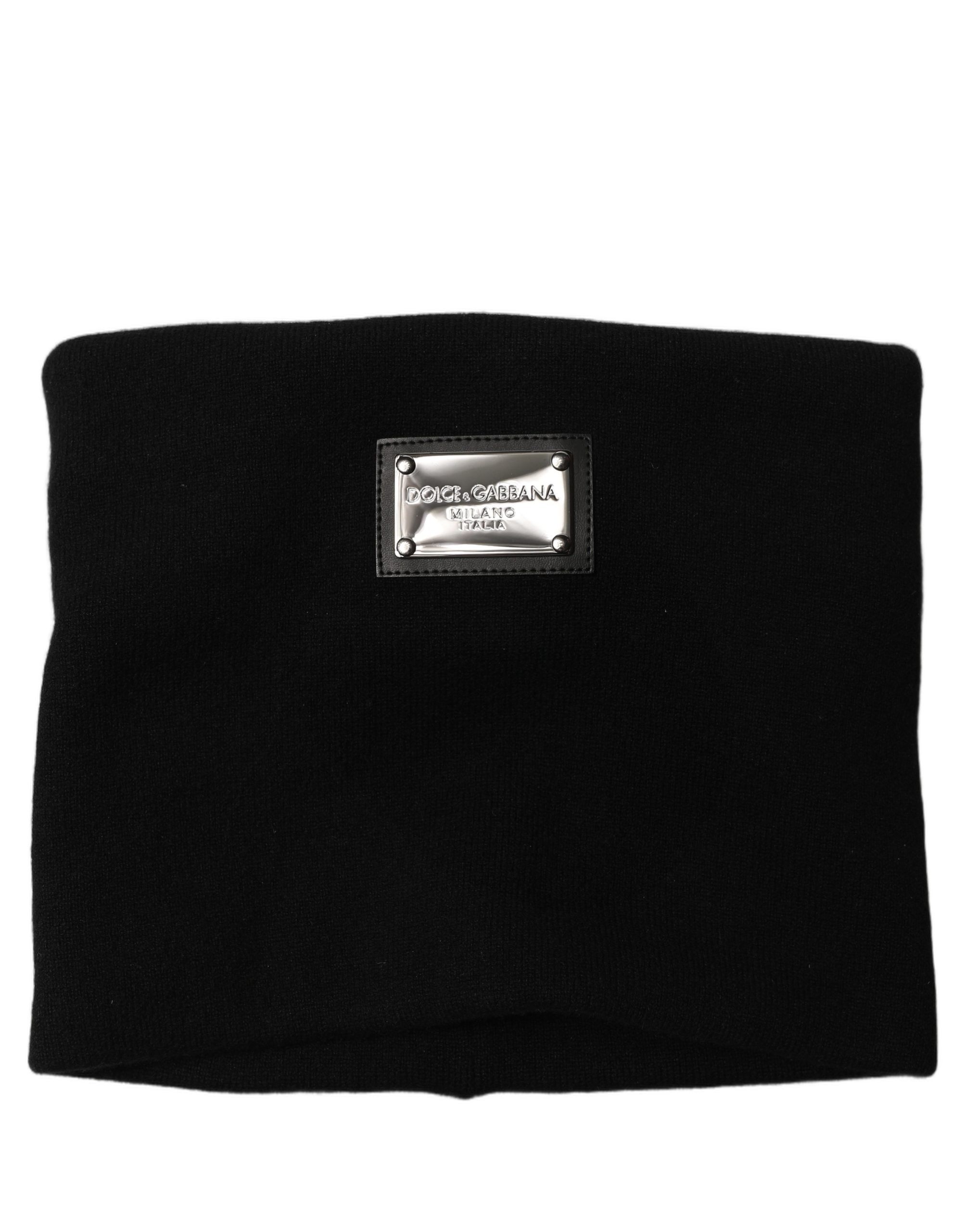 Cashmere Logo Plaque Neck Warmer Men's Scarf - Dolce & Gabbana - Modalova