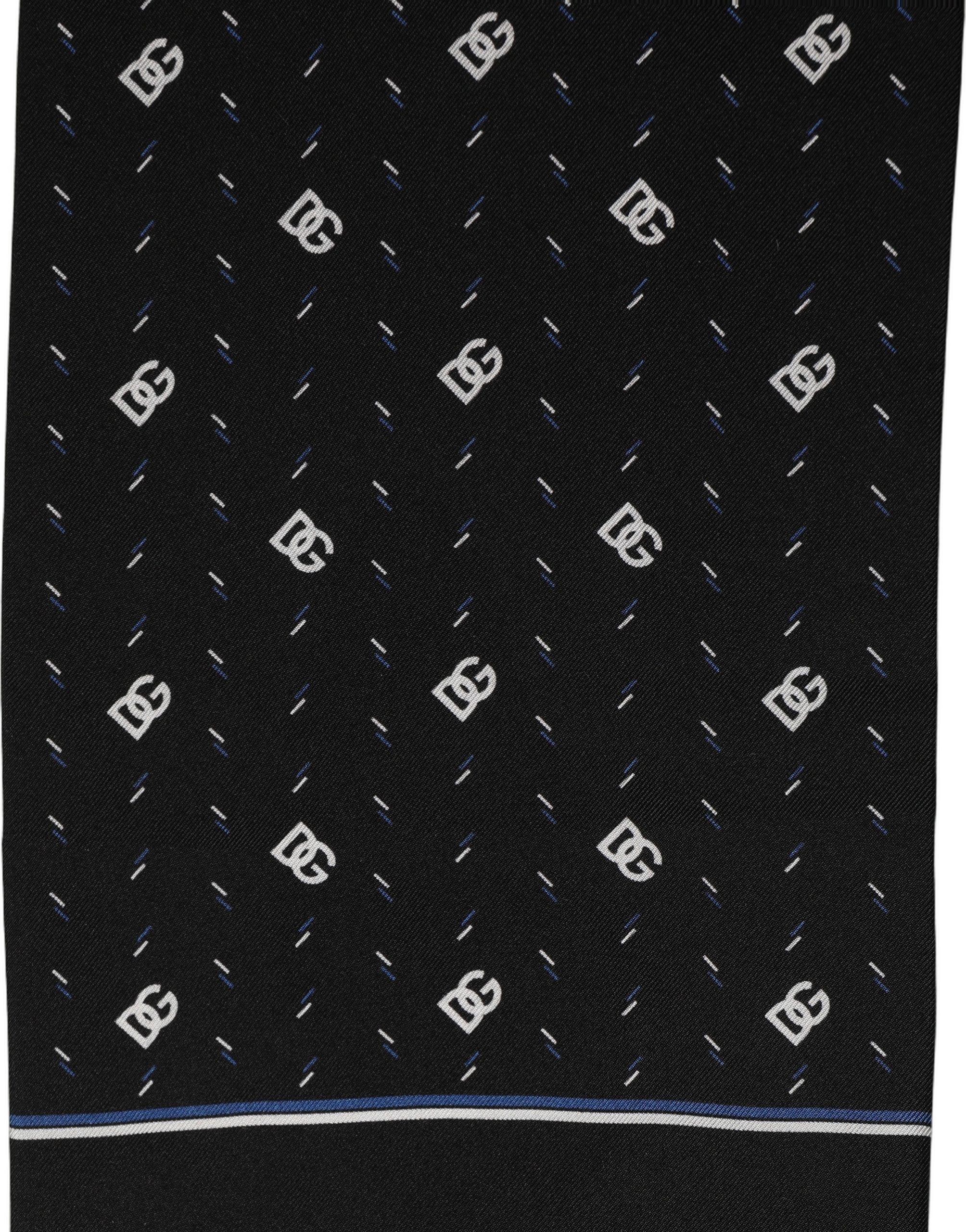 Silk DG Logo Men Fringed Shawl Men's Scarf - Dolce & Gabbana - Modalova