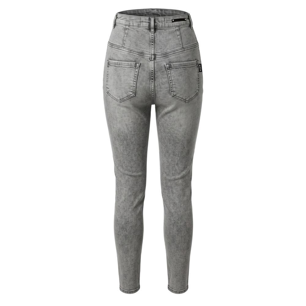 Grey Cotton Women Women's Pants - Philipp Plein - Modalova