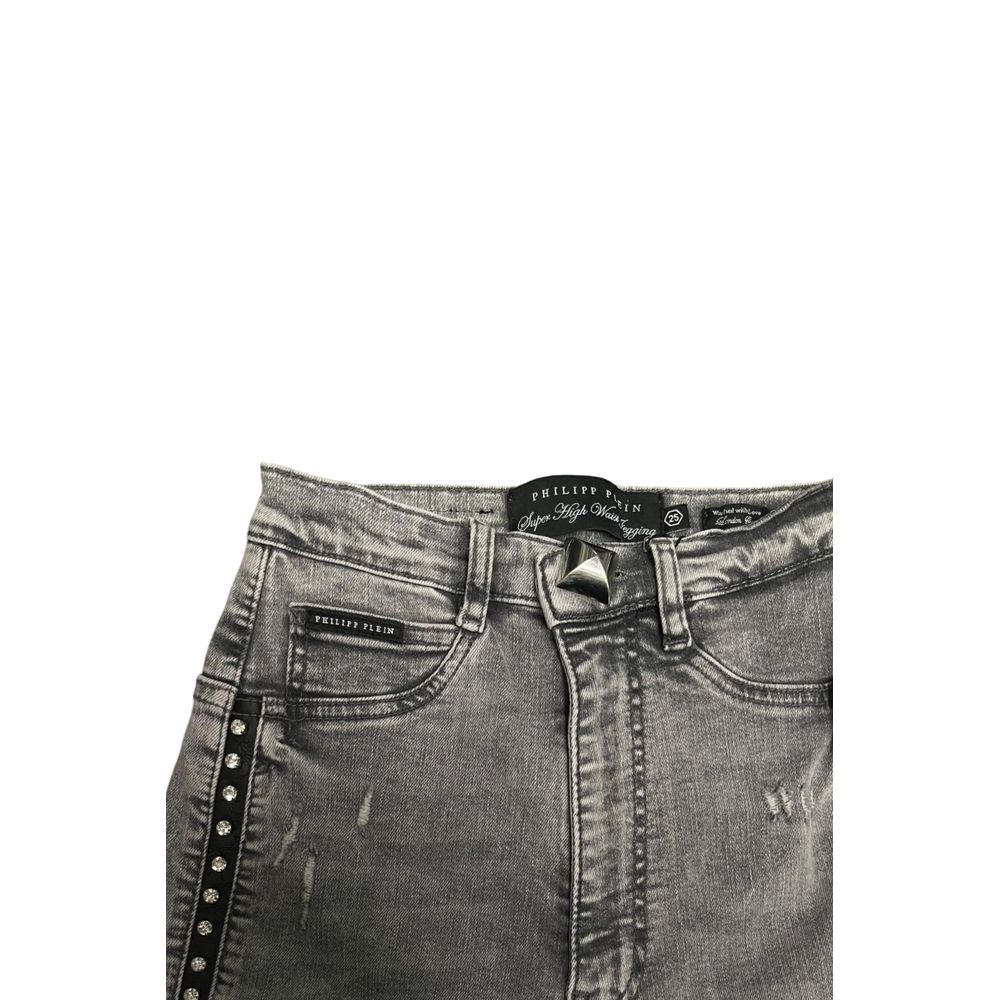 Grey Cotton Women Women's Pants - Philipp Plein - Modalova