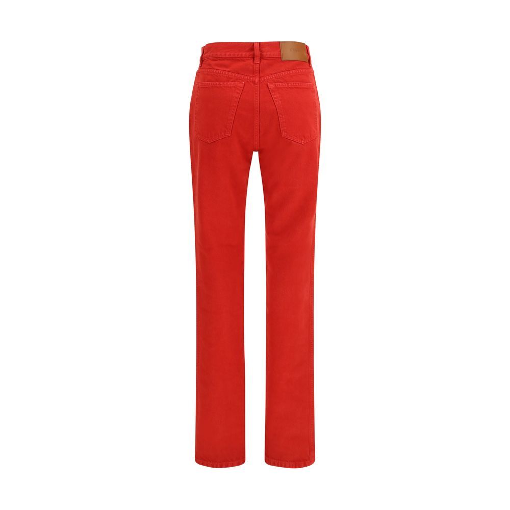Chloé Red Cotton Women's Pants - Chloé - Modalova