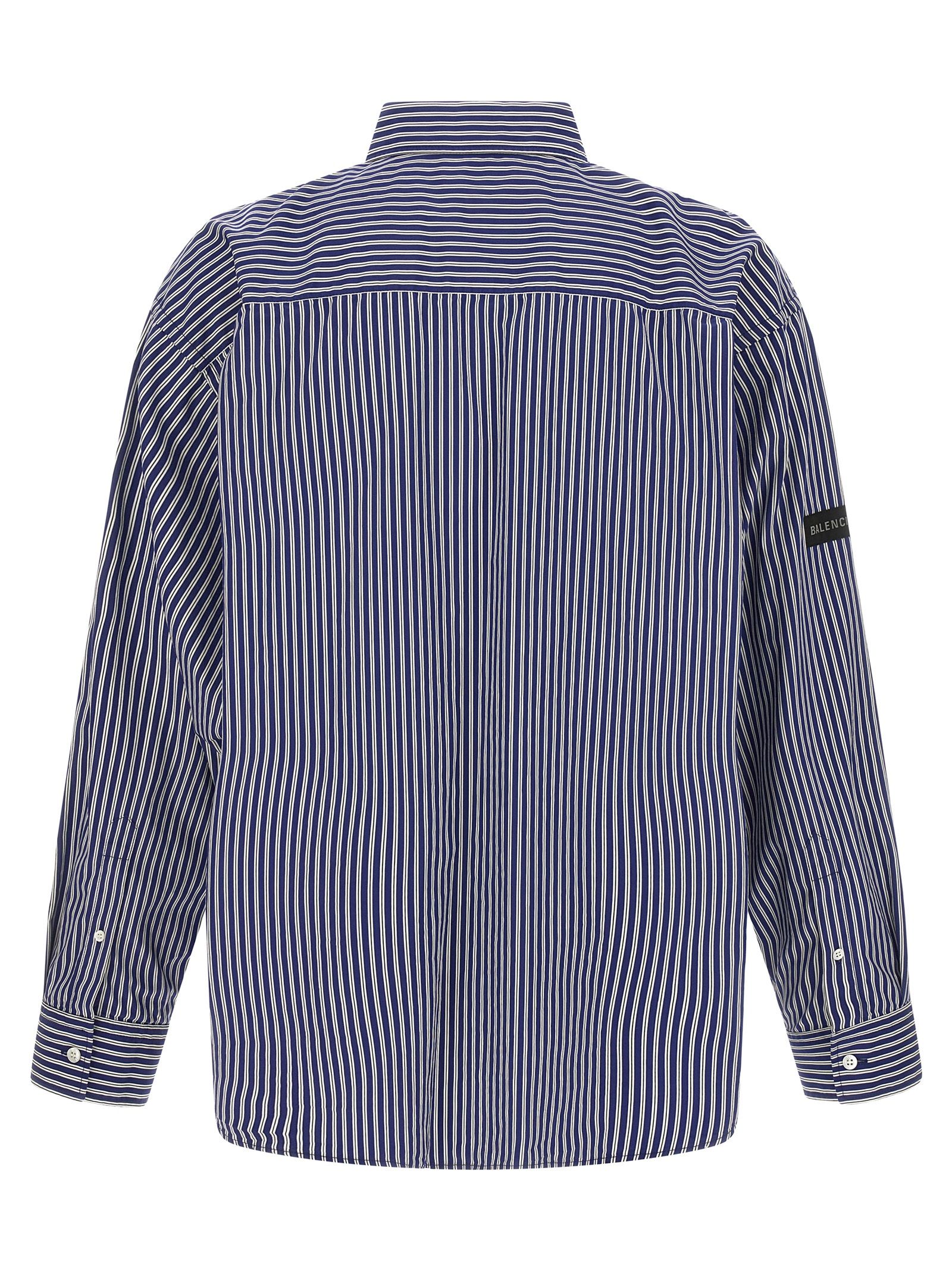Balenciaga Blue Cotton Men's Blouse - Balenciaga - Modalova