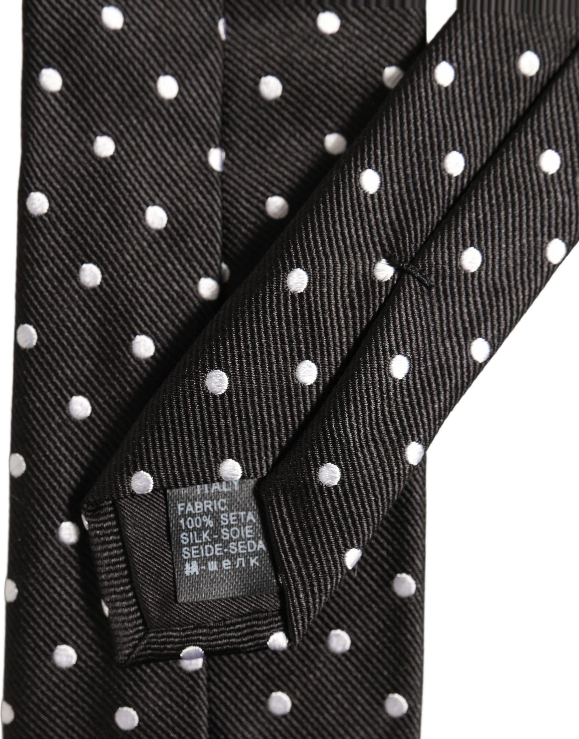 White Polka Dots Silk Adjustable Men'sd NeckMen's Men's Tie (Pre-Owned) - Dolce & Gabbana - Modalova