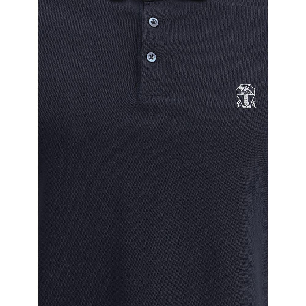 Cotton Polo Men's Shirt - Brunello Cucinelli - Modalova