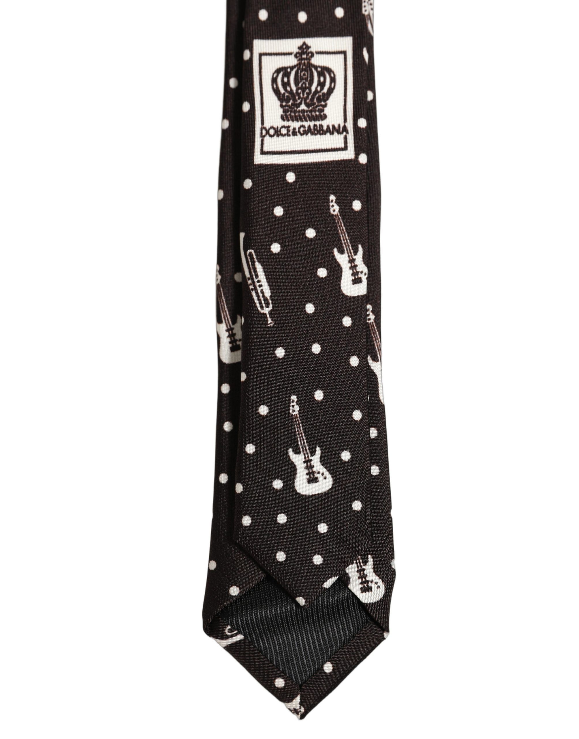 Musical Instrument Silk Adjustable Men'sd NeckMen's Men's Tie - Dolce & Gabbana - Modalova
