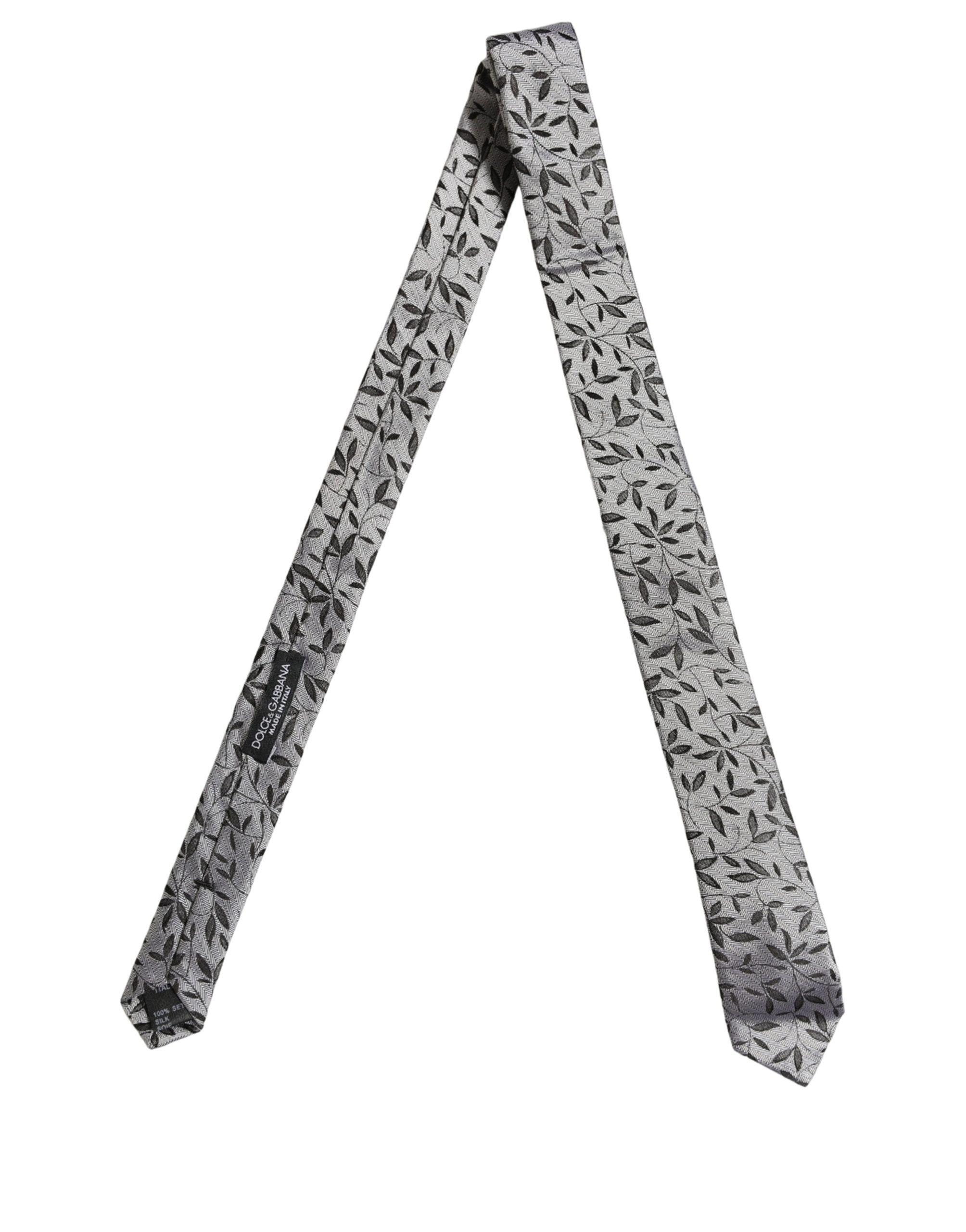 Men Silk Leaf Pattern Adjustable Men'sd NeckMen's Men's Tie - Dolce & Gabbana - Modalova