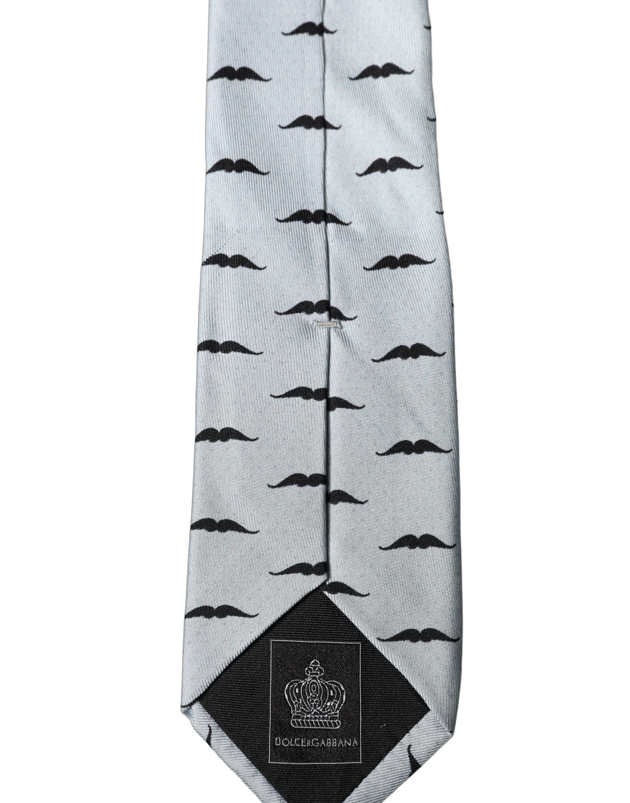 Mustache Silk Adjustable Necktie Men's Accessory (Pre-Owned) - Dolce & Gabbana - Modalova
