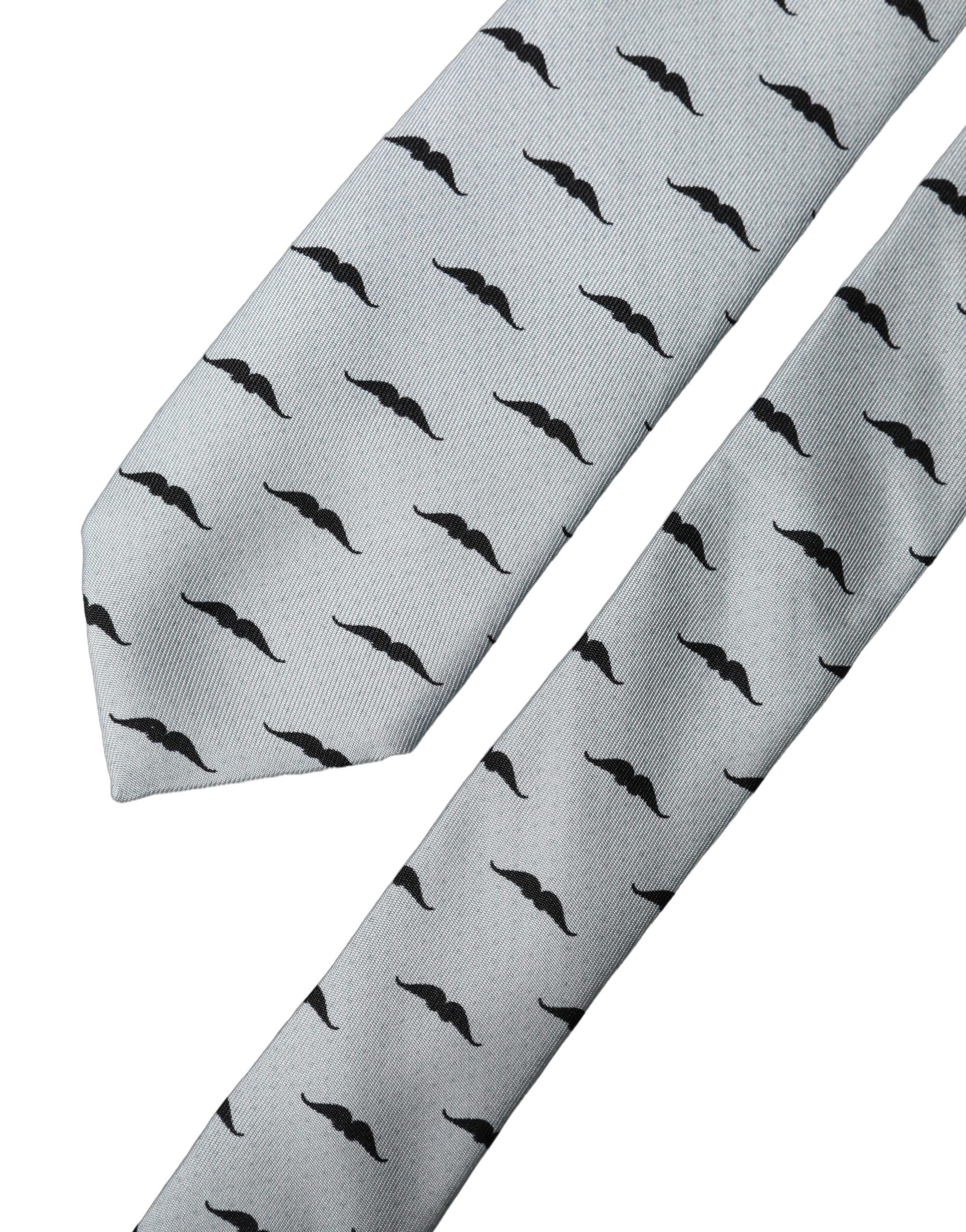 Mustache Silk Adjustable Necktie Men's Accessory (Pre-Owned) - Dolce & Gabbana - Modalova