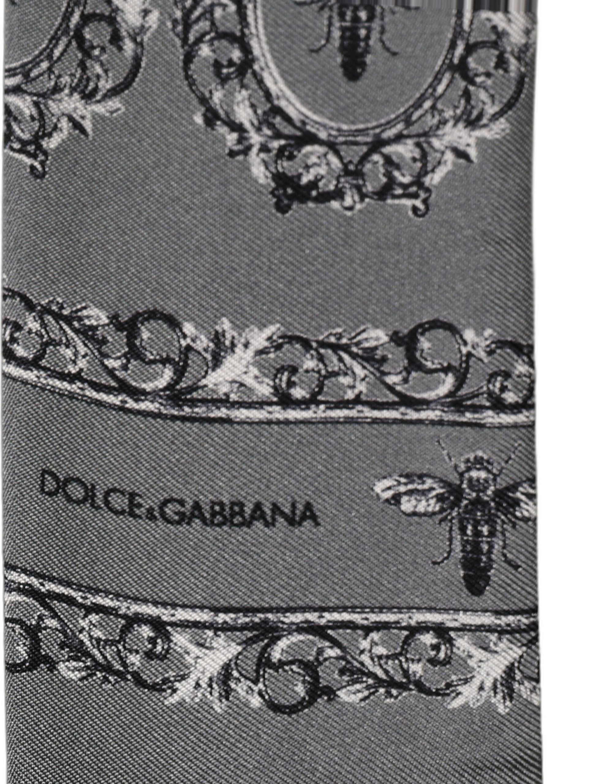 Men Bee Silk Skinny Twilly Foulard Men's Scarf - Dolce & Gabbana - Modalova