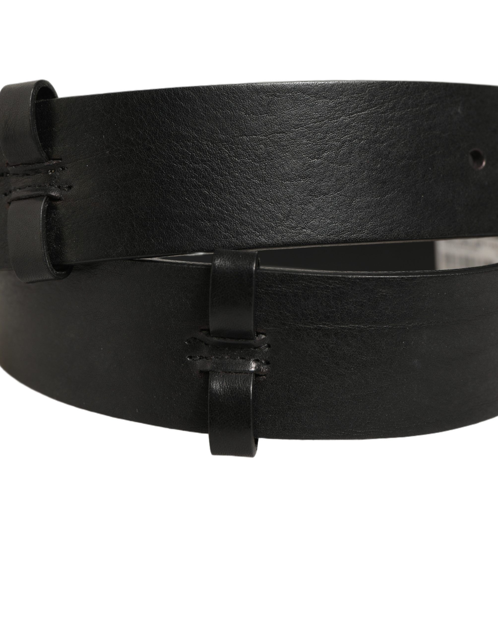 Leather Silver Tone Square Buckle Men's Belt (Pre-Owned) - Dolce & Gabbana - Modalova