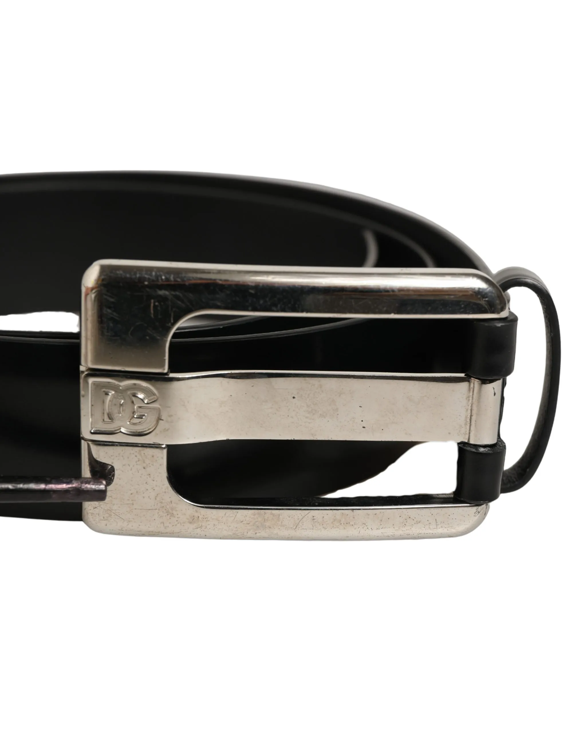 Leather Silver Tone Metal Buckle Men's Belt (Pre-Owned) - Dolce & Gabbana - Modalova
