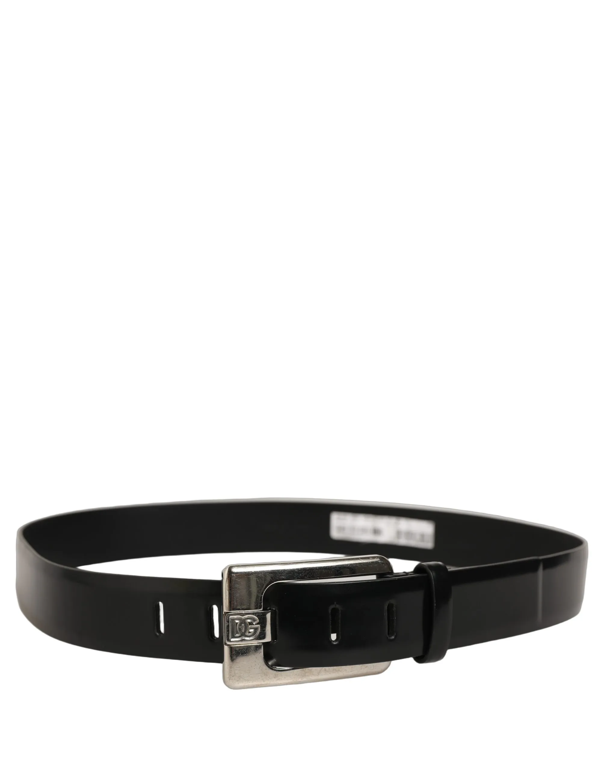 Leather Silver Tone Metal Buckle Men's Belt (Pre-Owned) - Dolce & Gabbana - Modalova