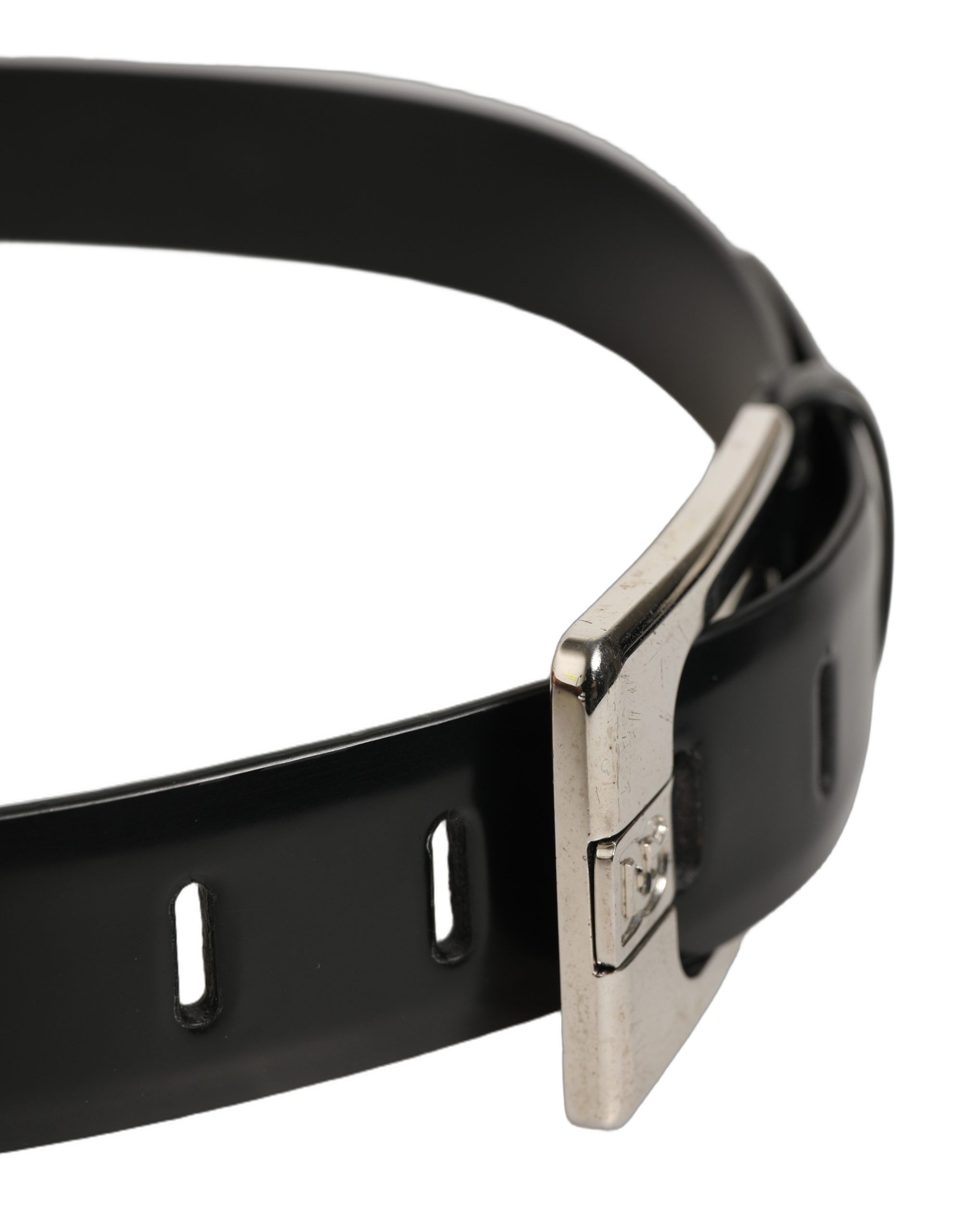 Leather Silver Tone Metal Buckle Men's Belt (Pre-Owned) - Dolce & Gabbana - Modalova