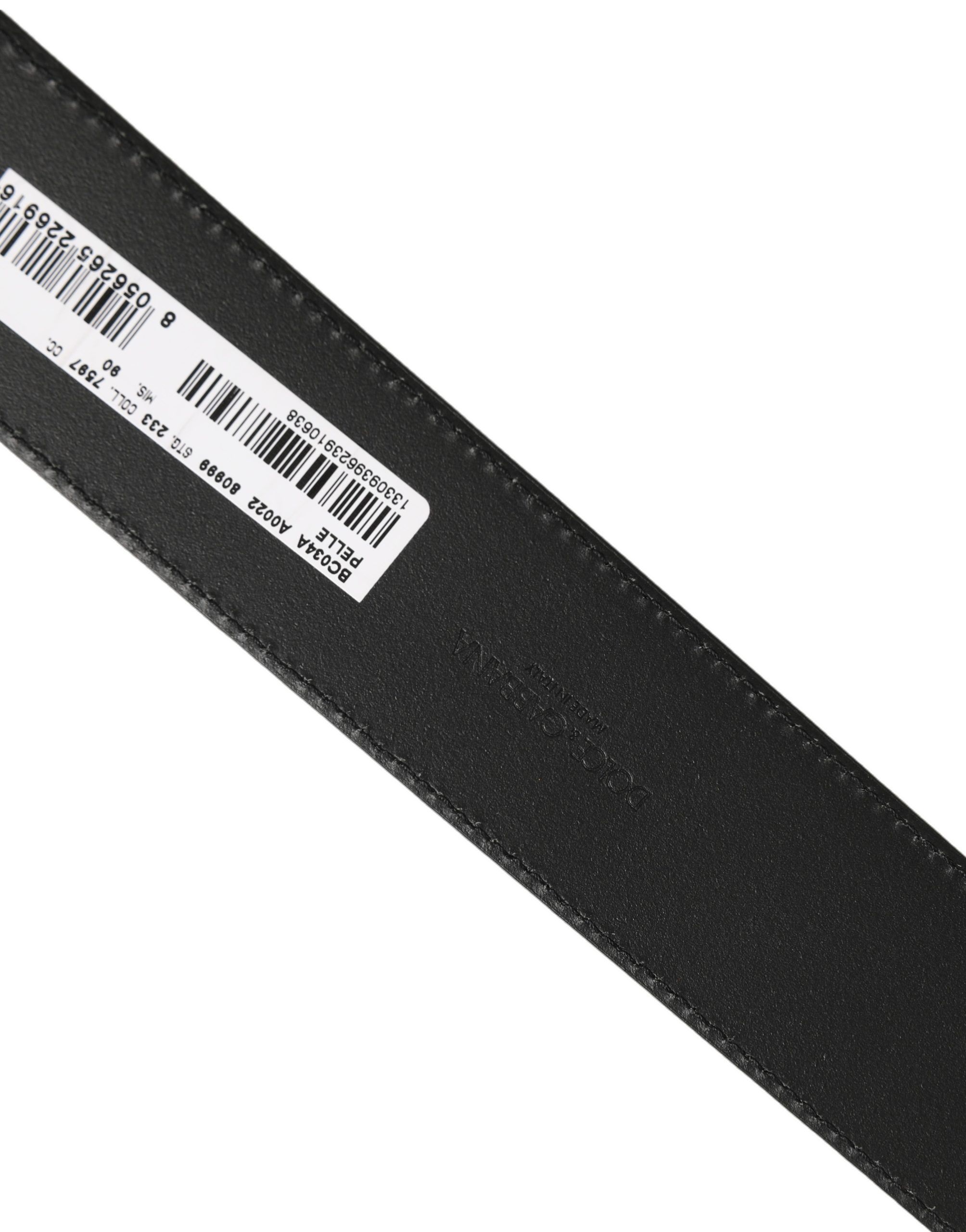Leather Bee Accent Metal Buckle Men's Belt - Dolce & Gabbana - Modalova