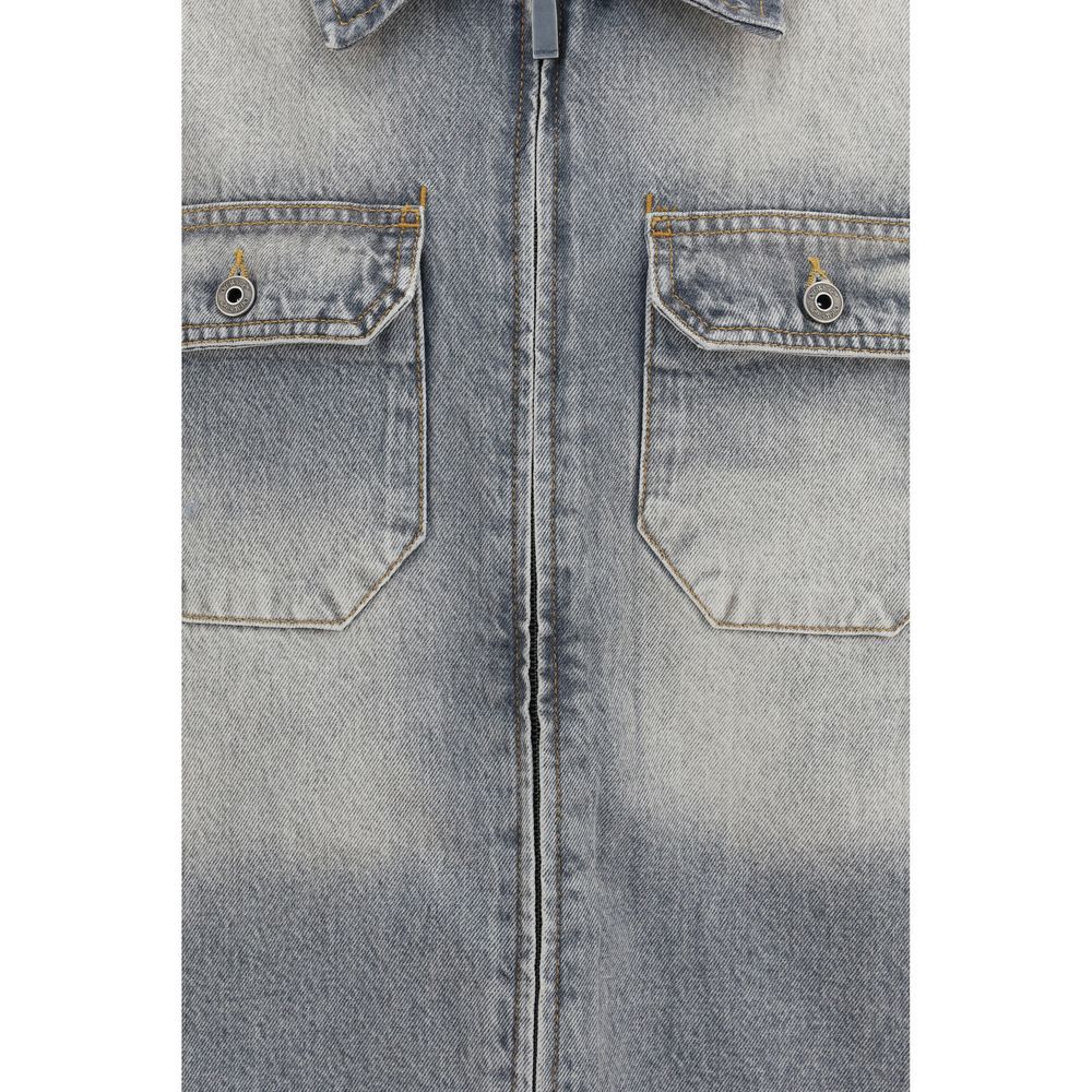Cotton Denim Men's Jacket - Off-White - Modalova
