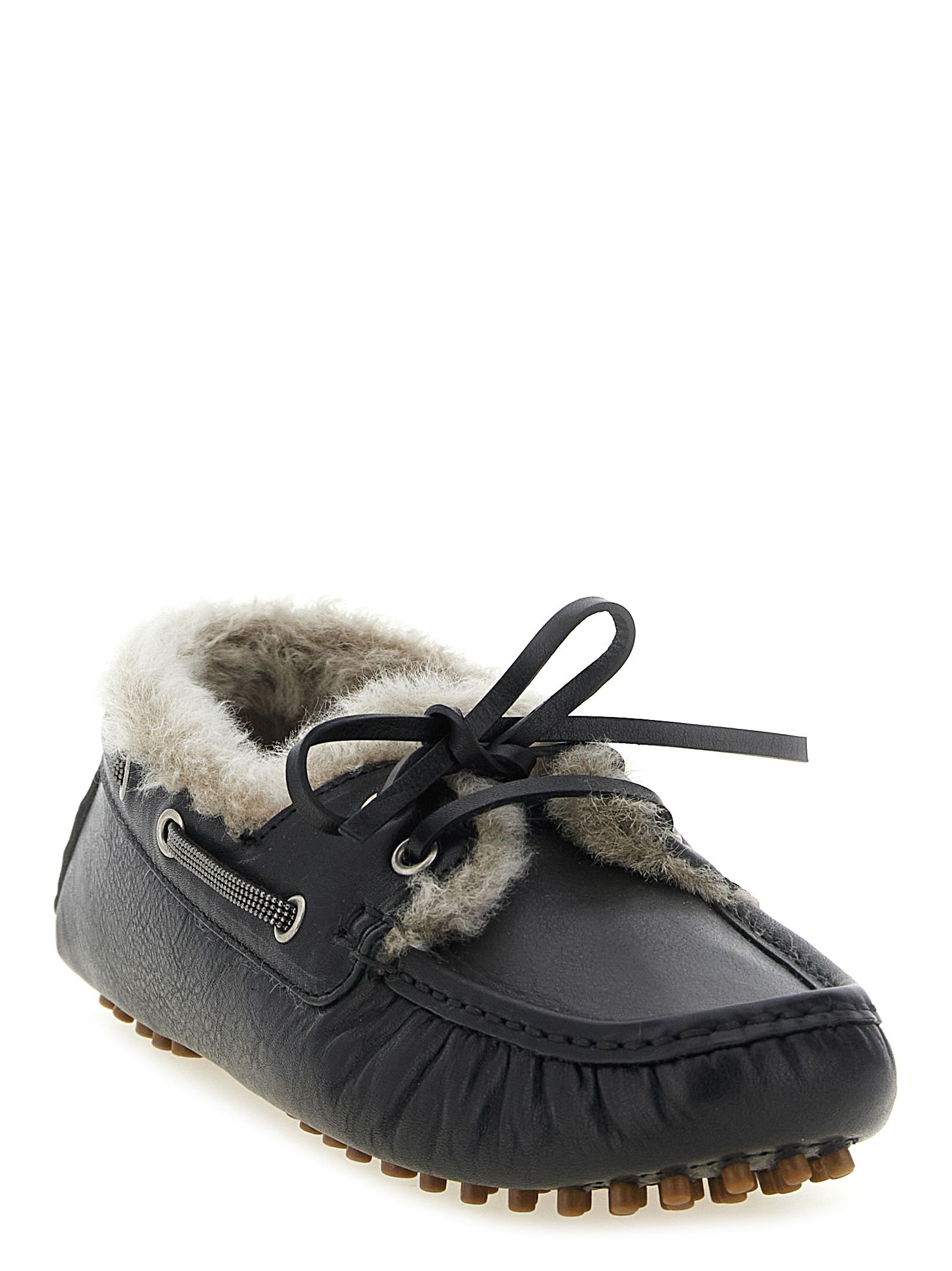 Calfskin Slip-On Women's Loafers - Brunello Cucinelli - Modalova