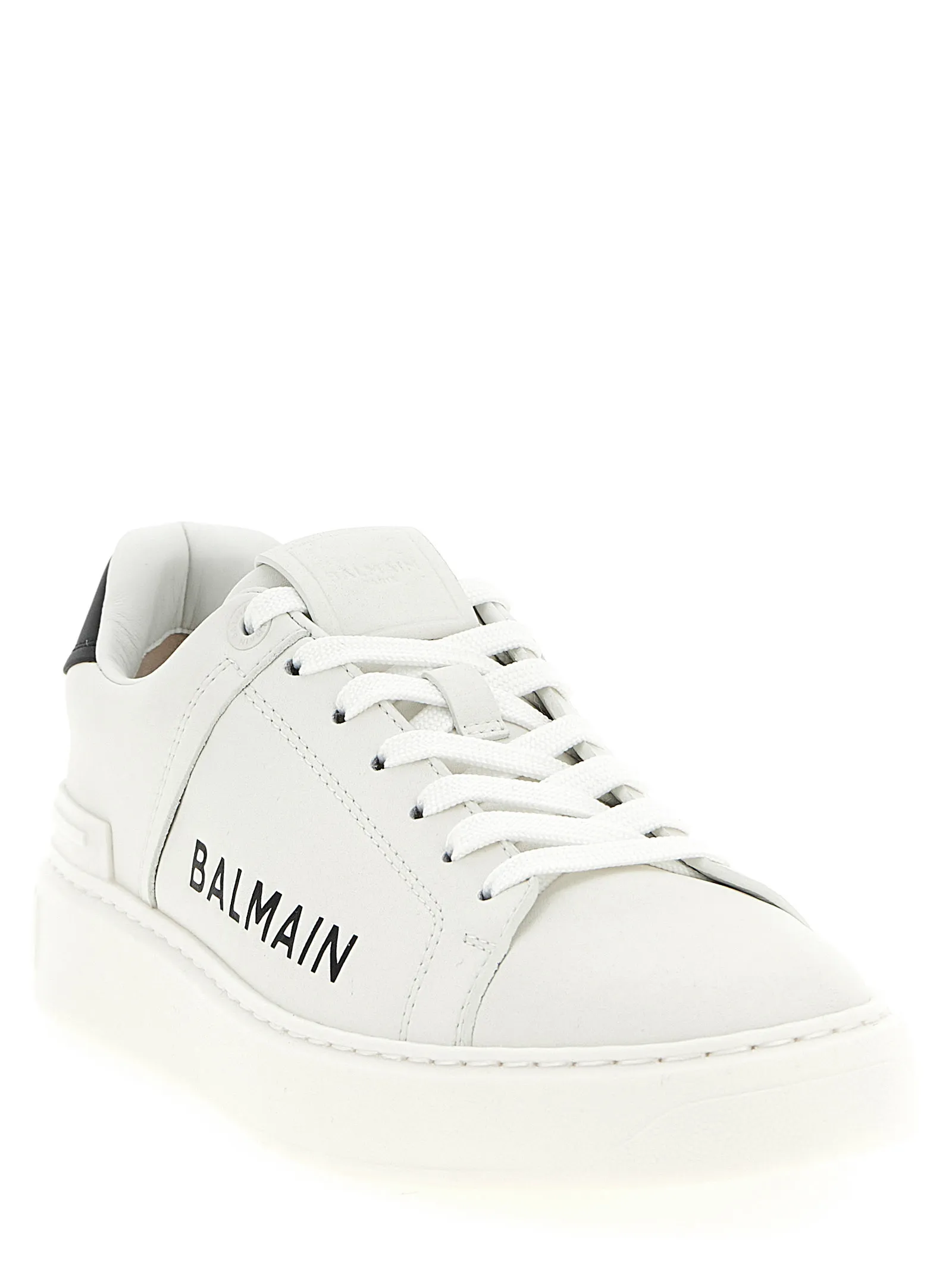 Calfskin Low Top Men's Sneakers - Balmain - Modalova