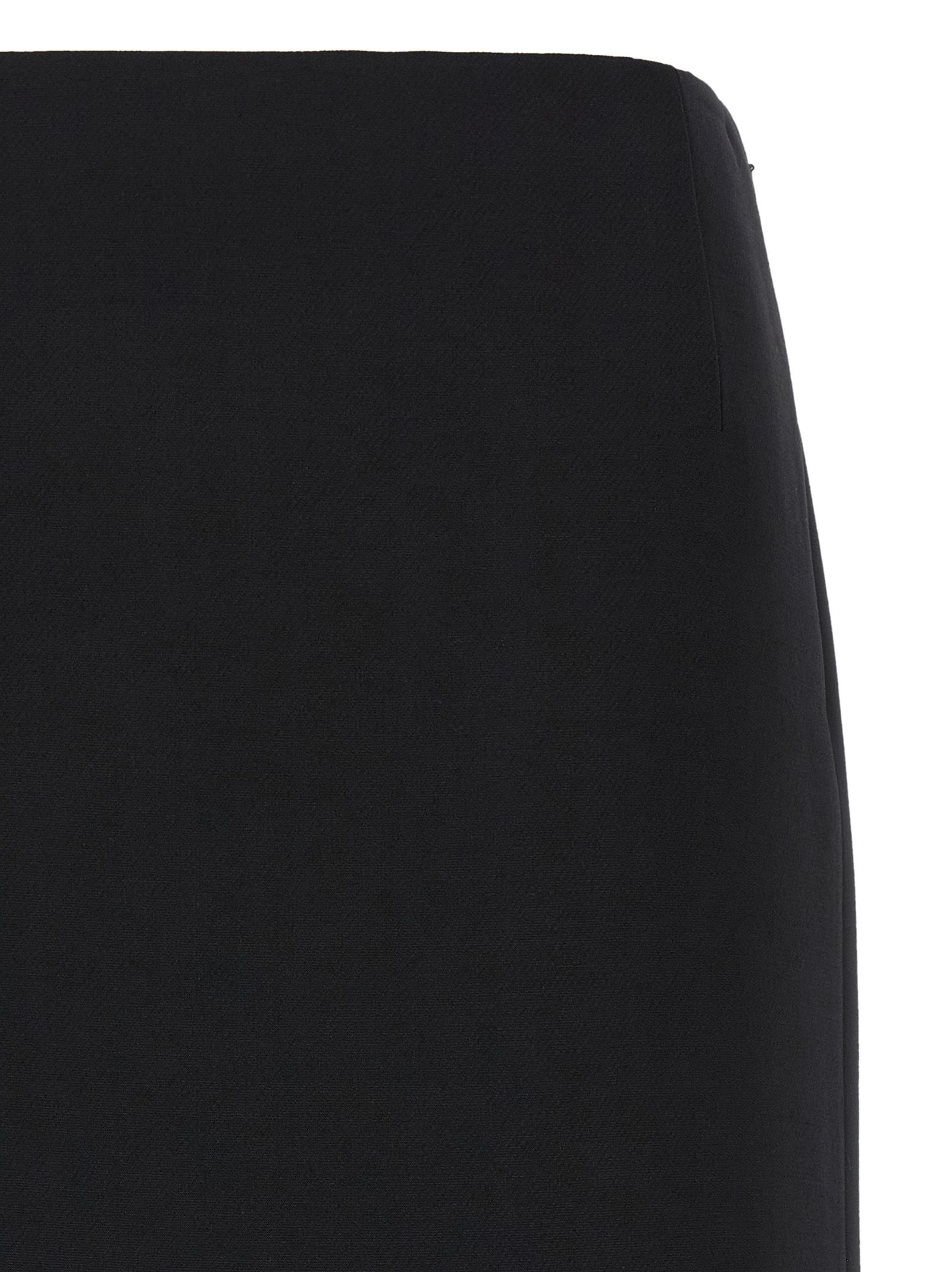 Fendi Black Wool Midi Women's Skirt - Fendi - Modalova