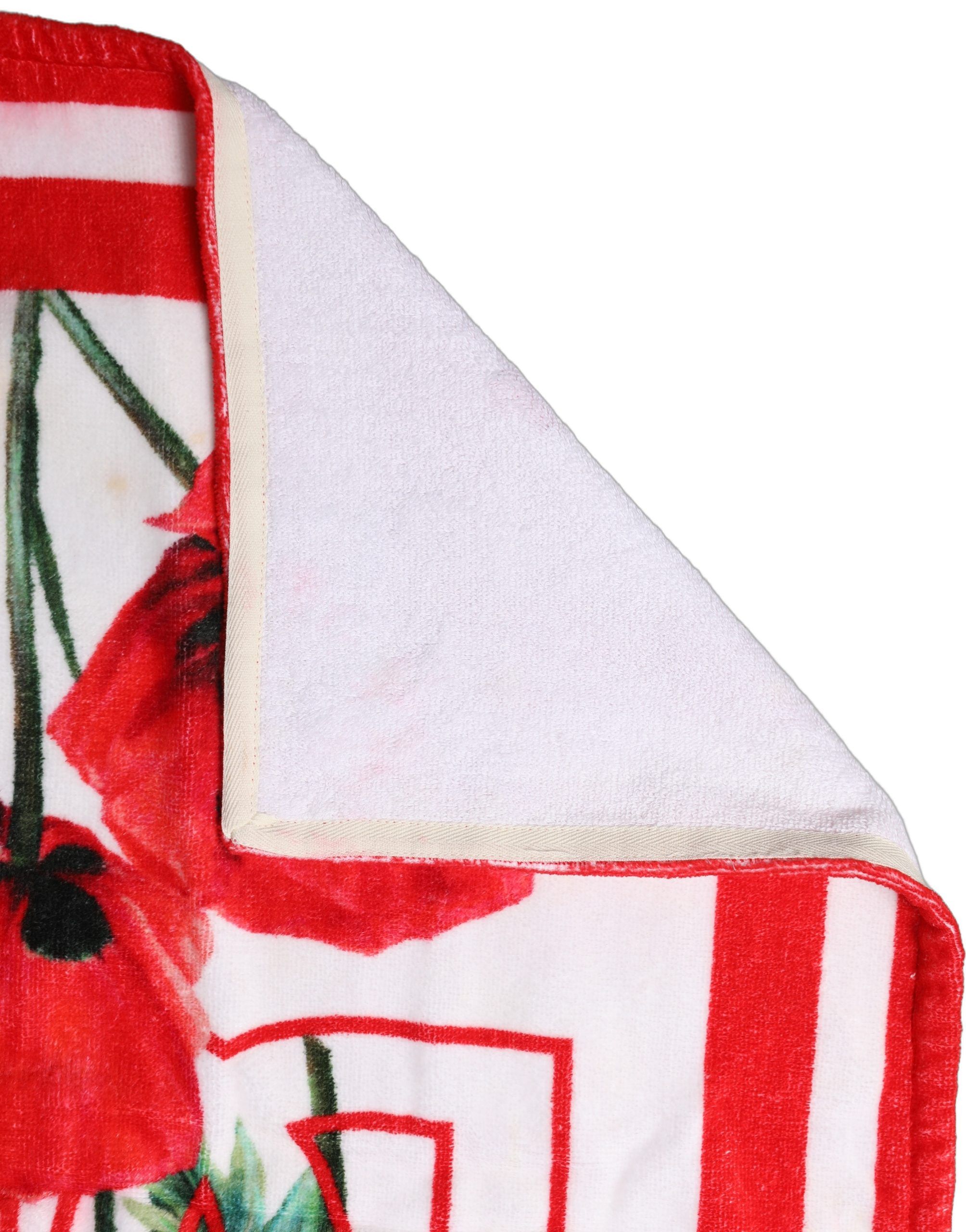 Floral Poppy Print DG Logo Beach Women's Towel (Pre-Owned) - Dolce & Gabbana - Modalova