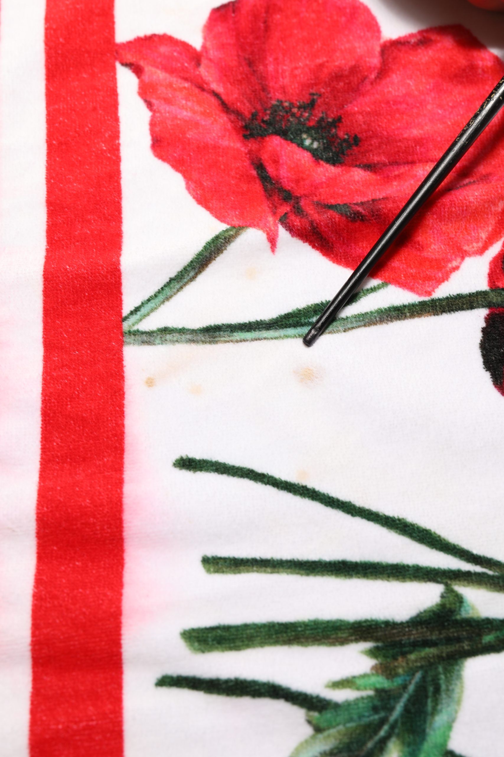 Floral Poppy Print DG Logo Beach Women's Towel (Pre-Owned) - Dolce & Gabbana - Modalova