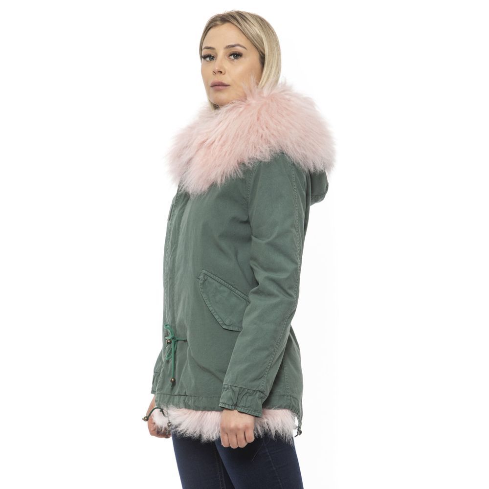 Green Cotton Women Women's Jacket - Mr&Mrs Italy - Modalova