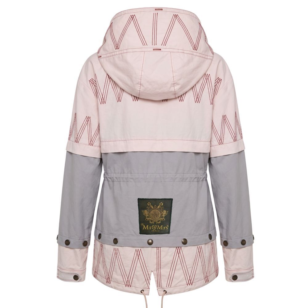 Pink Cotton Women Women's Jacket - Mr&Mrs Italy - Modalova