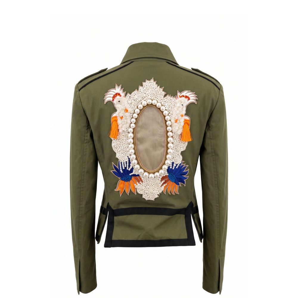 Green Cotton Women's Women's Jacket - Mr&Mrs Italy - Modalova