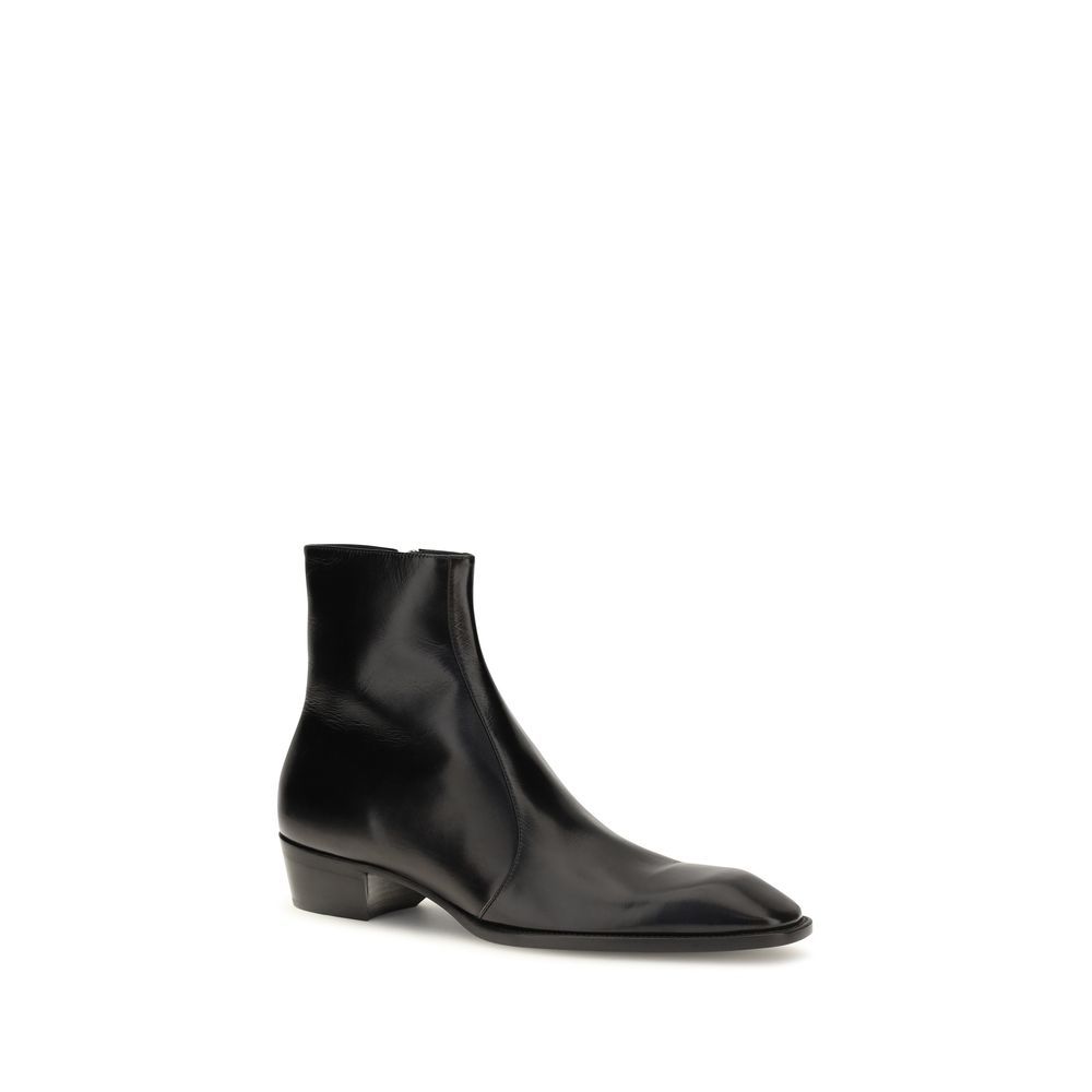 Calf Leather Bos Taurus Ankle Men's Boots - Saint Laurent - Modalova