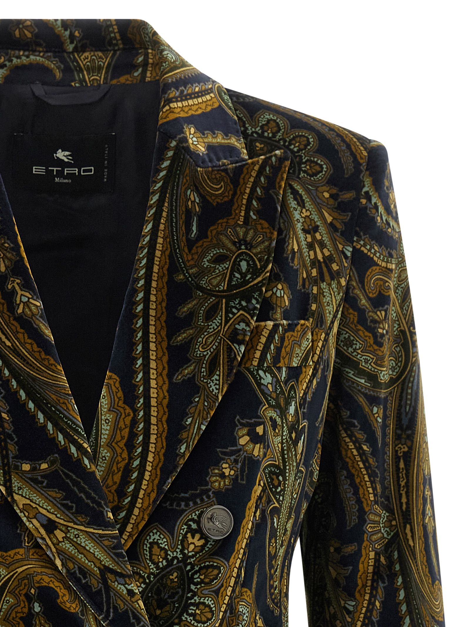 Etro Blue Cotton Women's Blazer - Etro - Modalova