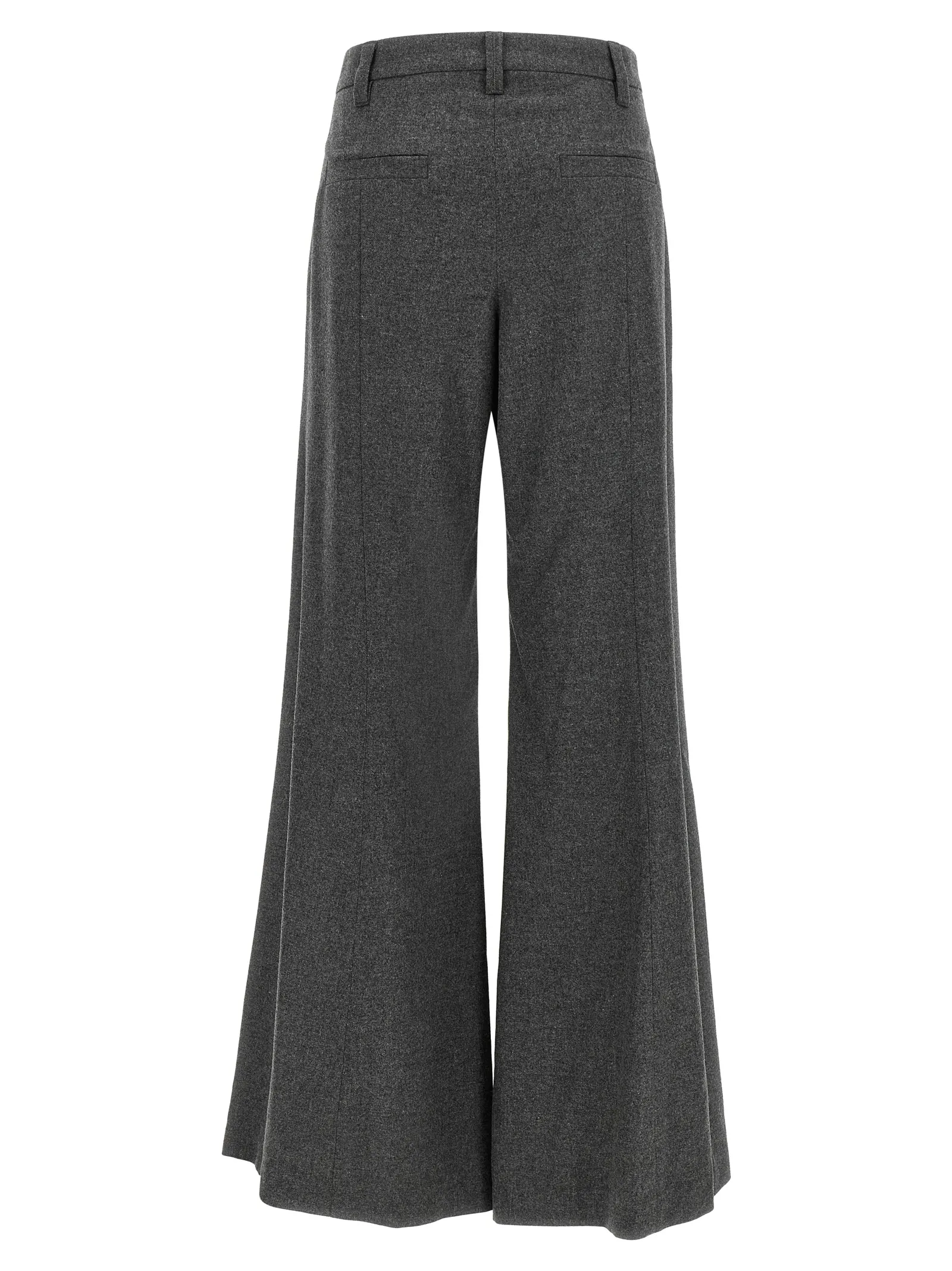 Virgin Wool Flared Women's Pants - Brunello Cucinelli - Modalova
