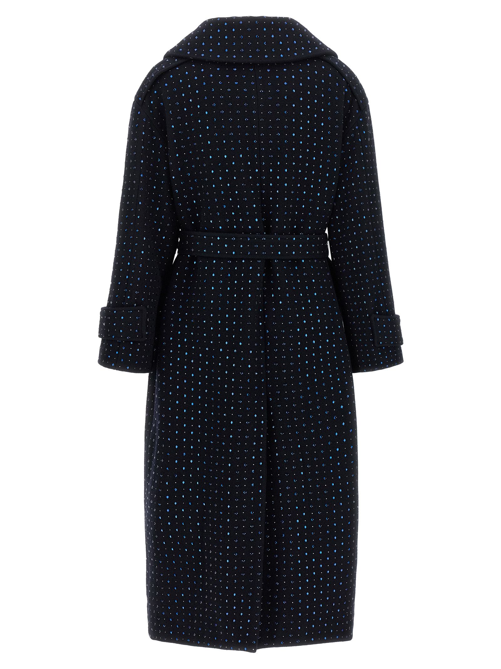 PINKO Blue Wool Women's Coat - PINKO - Modalova
