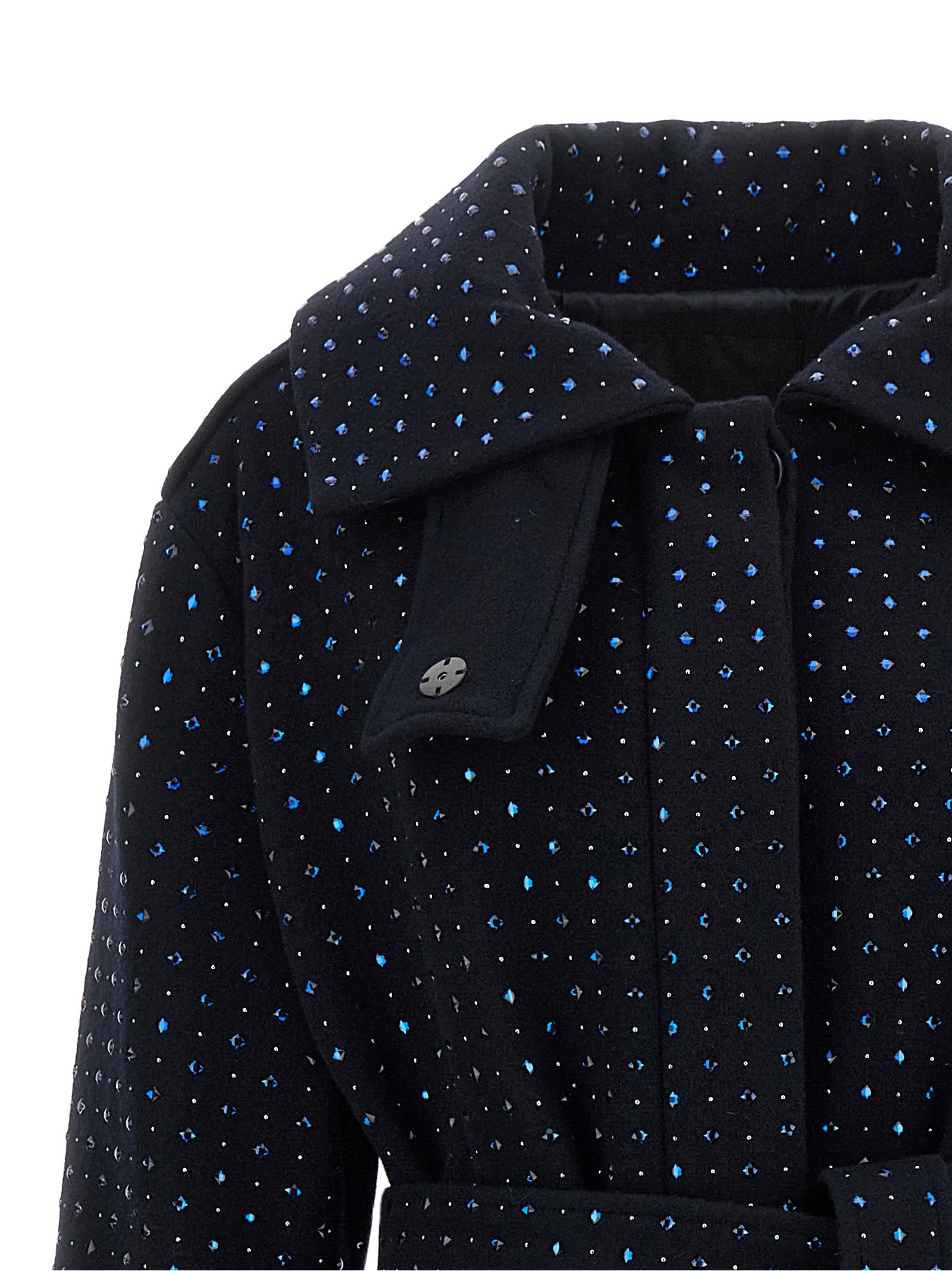 PINKO Blue Wool Women's Coat - PINKO - Modalova
