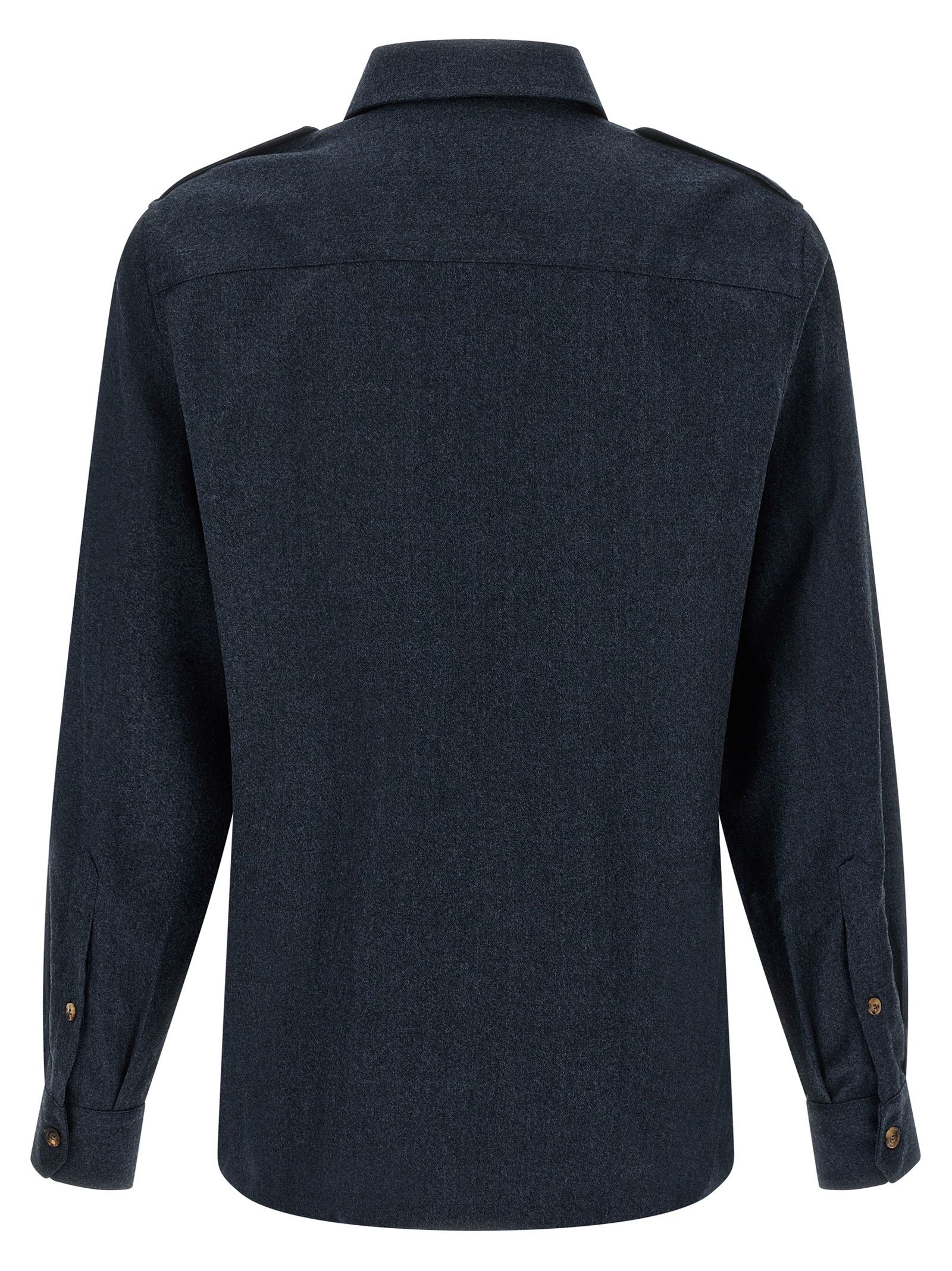 Virgin Wool Men's Blouse - Brunello Cucinelli - Modalova