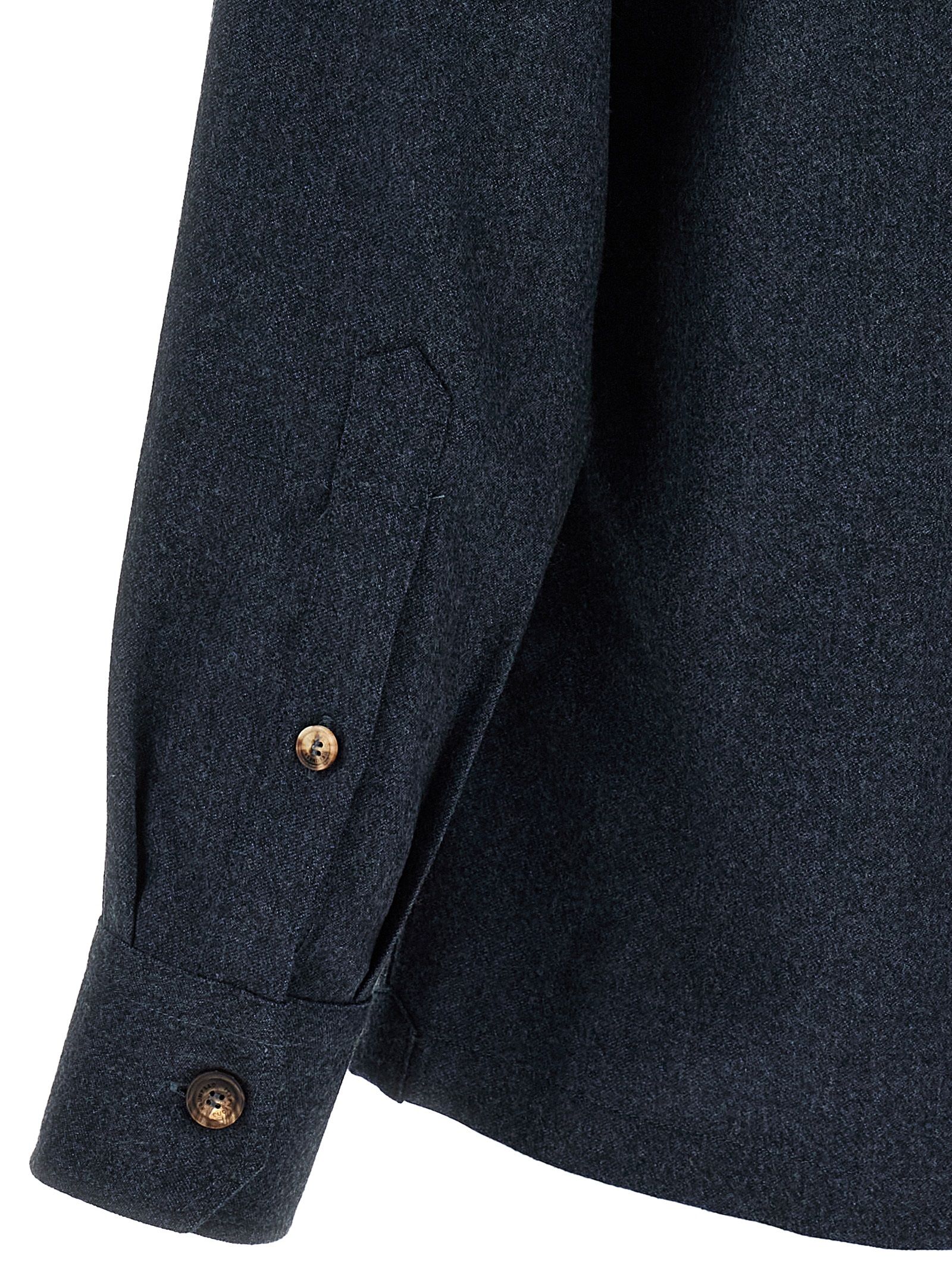 Virgin Wool Men's Blouse - Brunello Cucinelli - Modalova