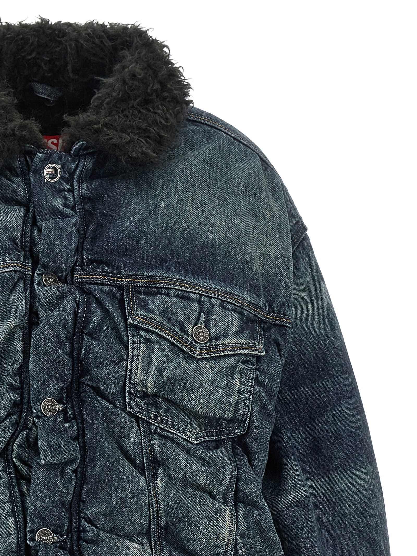 Cotton Denim Women's Jacket - Diesel - Modalova
